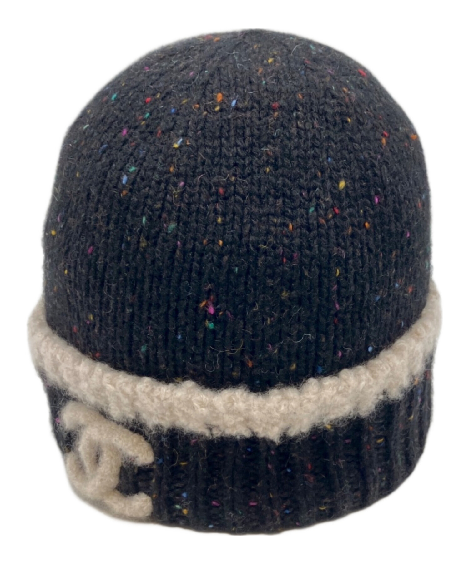 中古・古着通販】CHANEL (シャネル) ココマーク ニット帽 ブラック