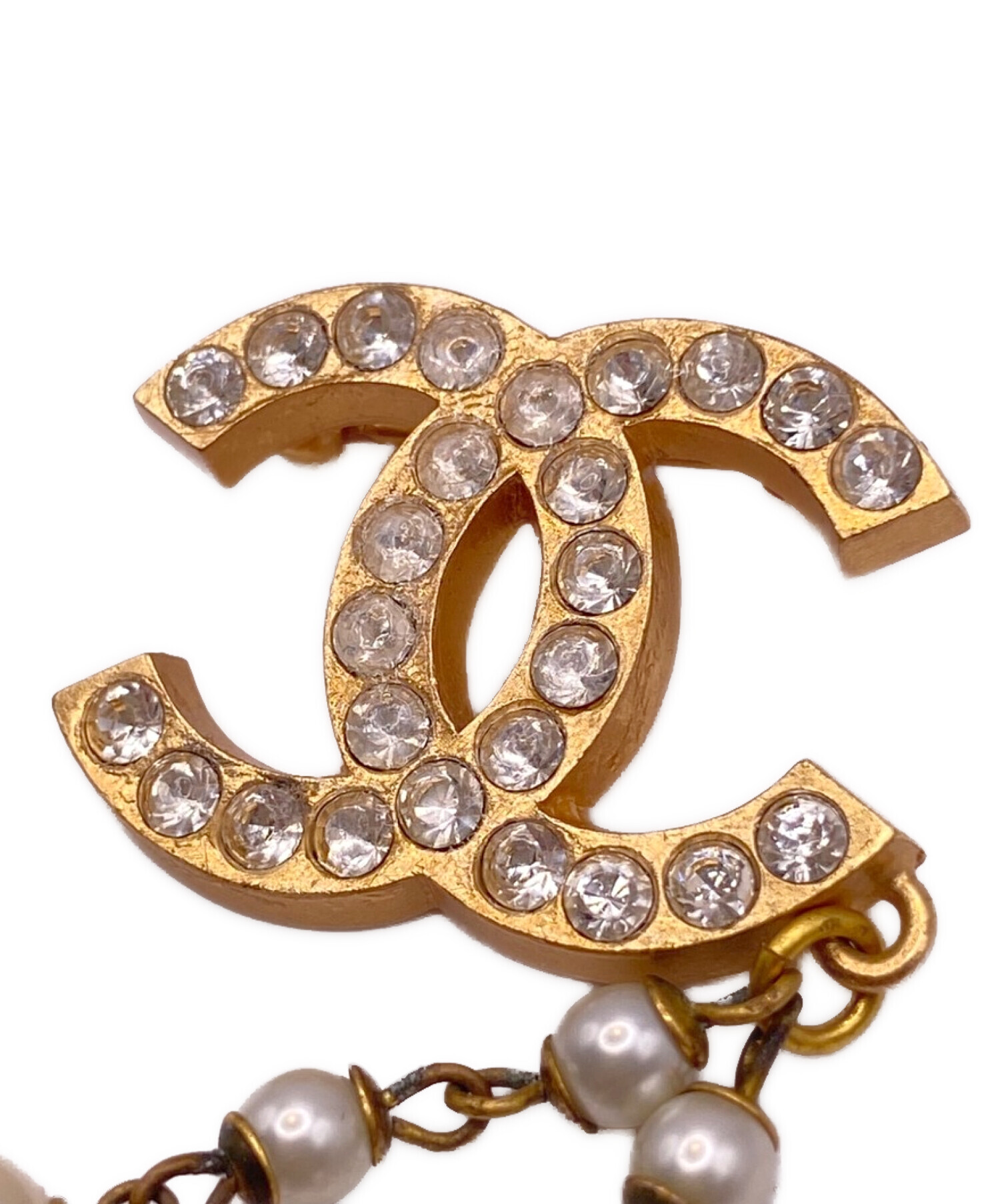 中古・古着通販】CHANEL (シャネル) Wココマーク パールブローチ 中古・古着通販】CHANEL (シャネル) Wココマーク パールブローチ