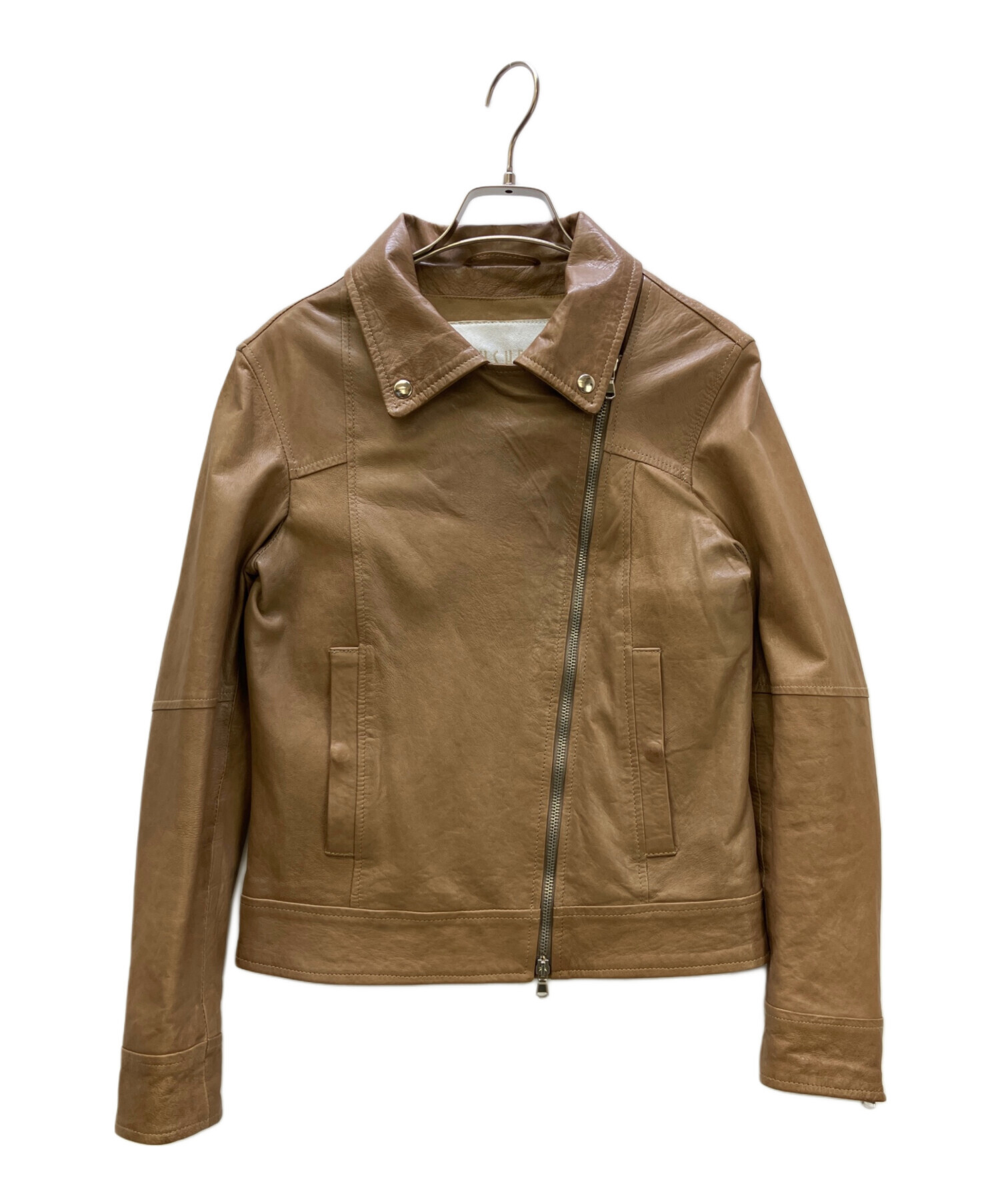 中古・古着通販】MUSHER (マーシャー) ライダースジャケット ブラウン