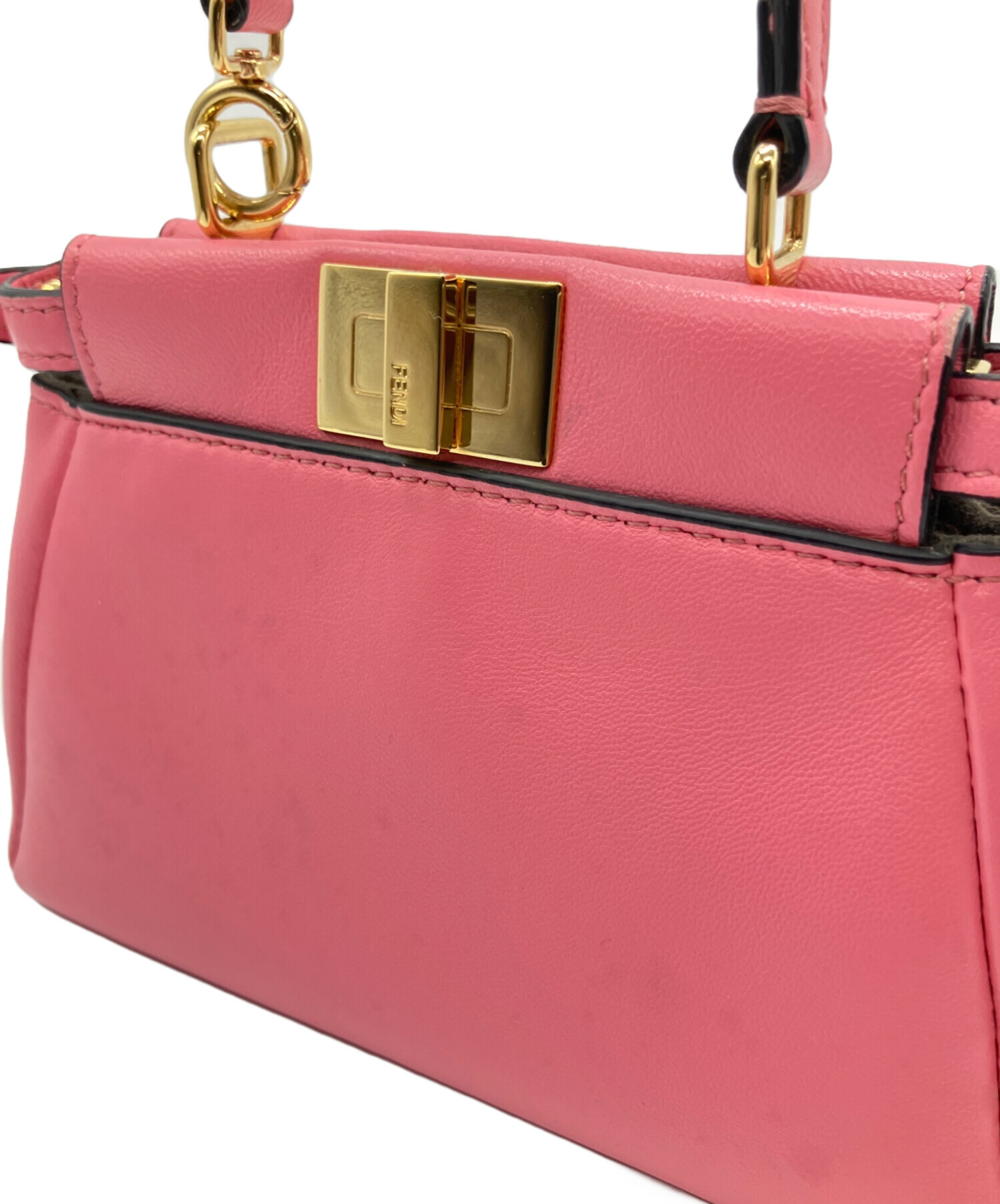 FENDI フェンディ ピーカブー カット ミディアム 8BN340-ANSI ショルダーバッグ ピンク 14061 レディース【中古】 90215g 中古・古着通販】FENDI (フェンディ) マイクロピーカブー ピンク