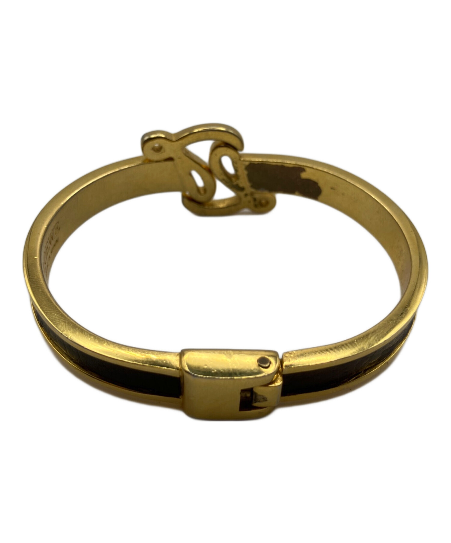 ロエベ ロゴ バングル ゴールド カットアウトデザイン ロエベ ロゴ