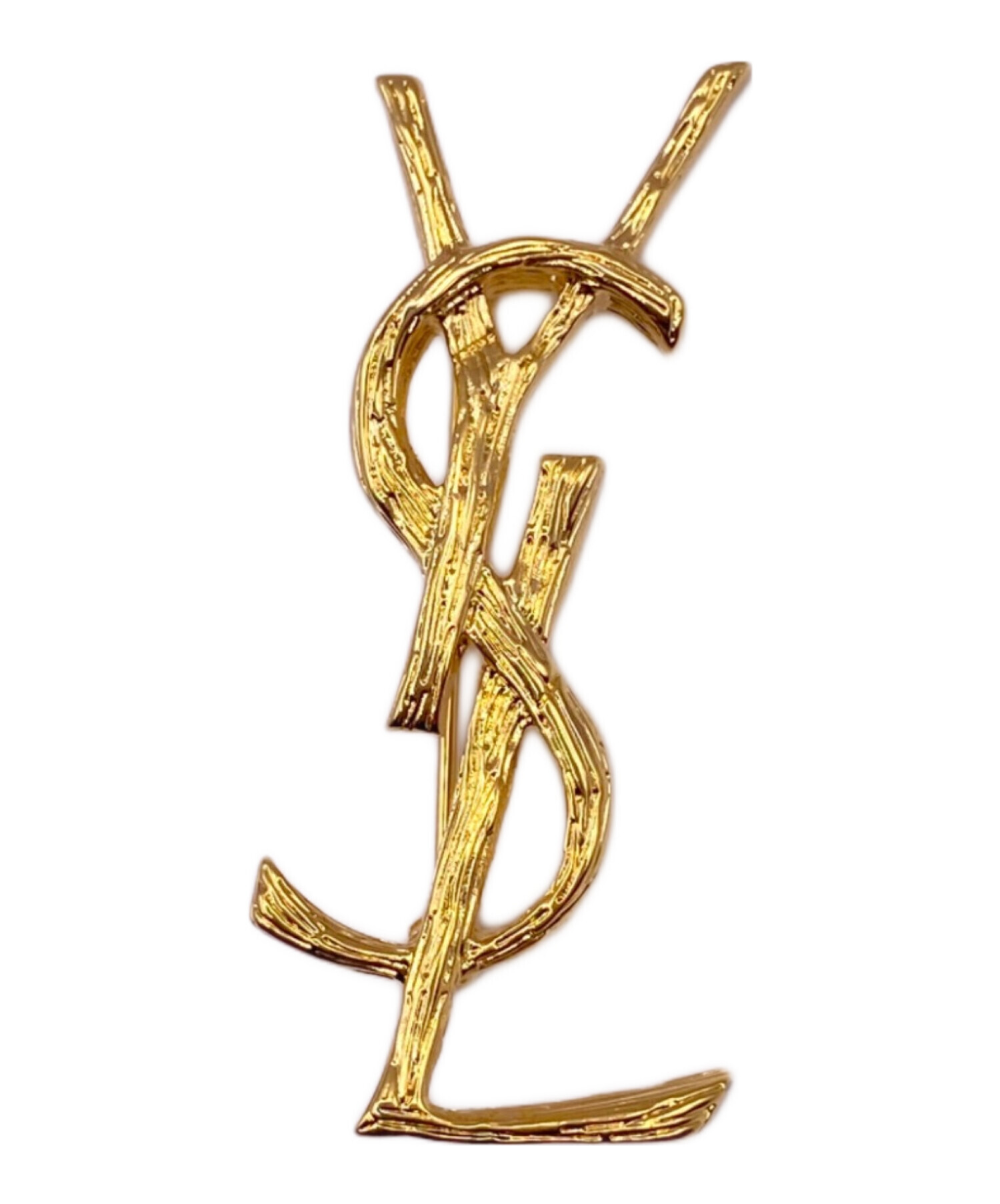 アクセサリー SAINT LAURENT YSL broach 中古・古着通販】SAINT LAURENT (サンローラン) YSLロゴブローチ