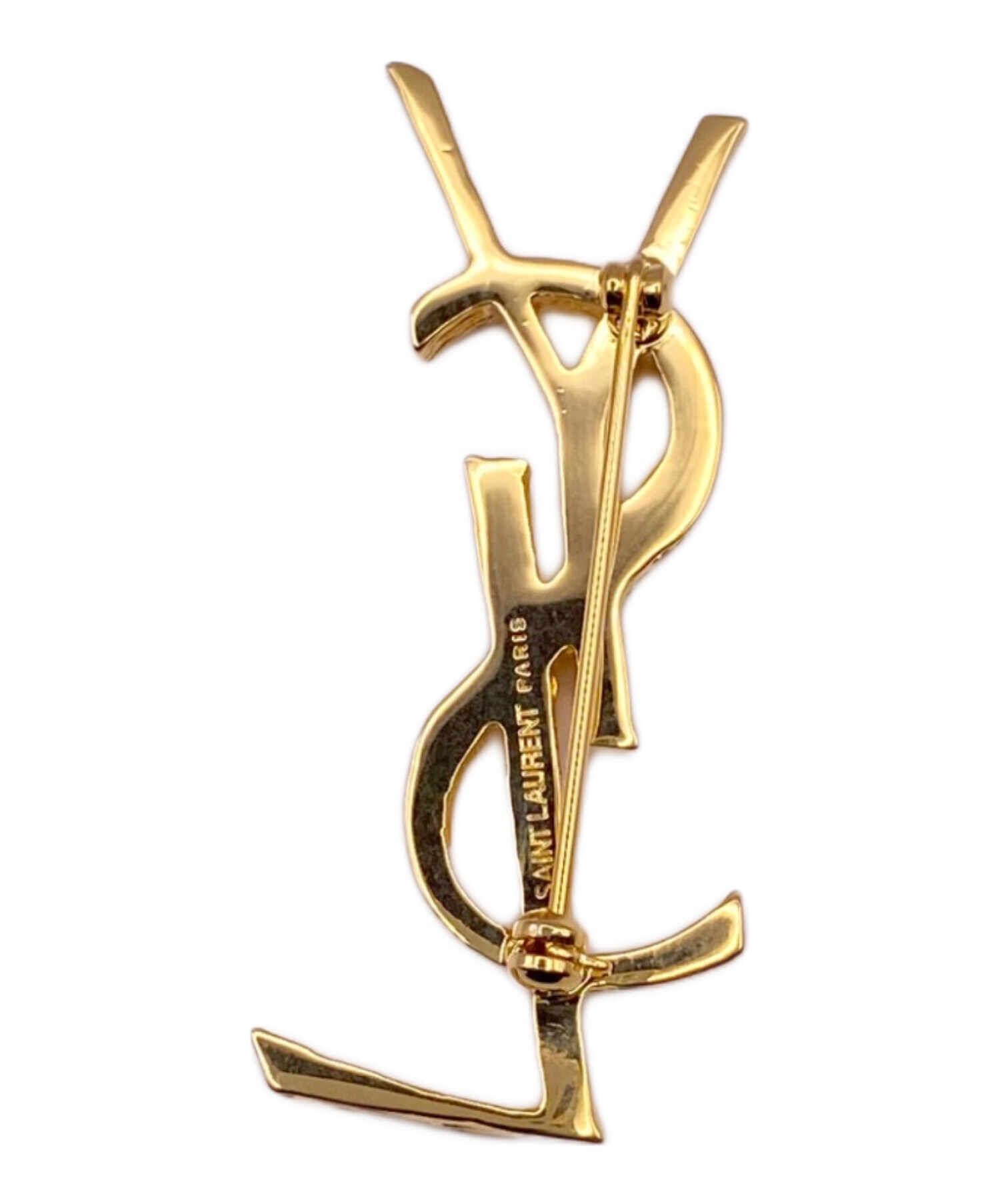 中古・古着通販】SAINT LAURENT (サンローラン) YSLロゴブローチ