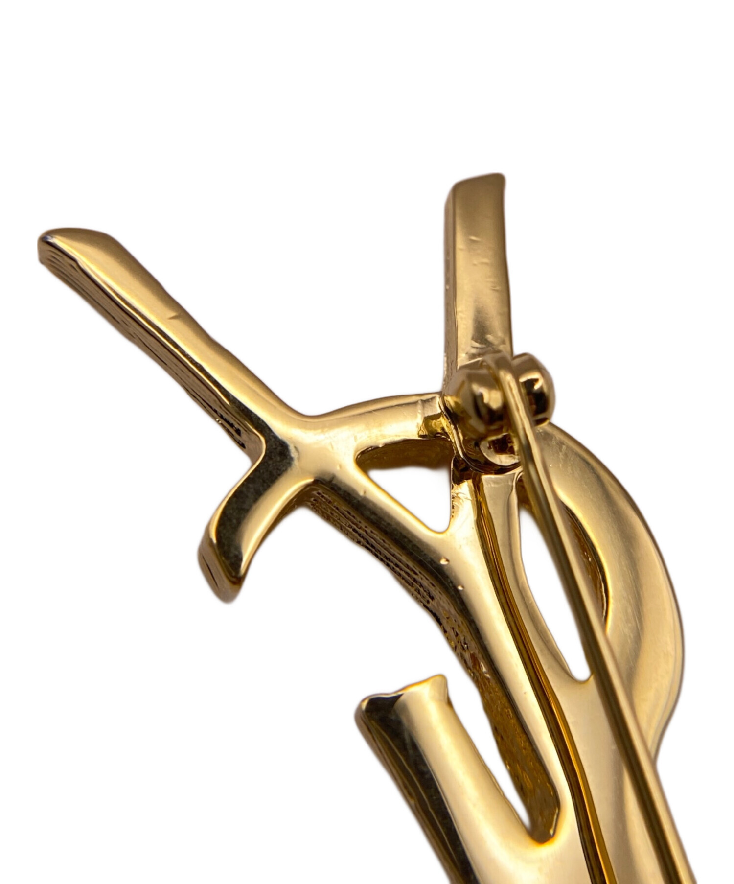 アクセサリー SAINT LAURENT YSL broach 中古・古着通販】SAINT LAURENT (サンローラン) YSLロゴブローチ