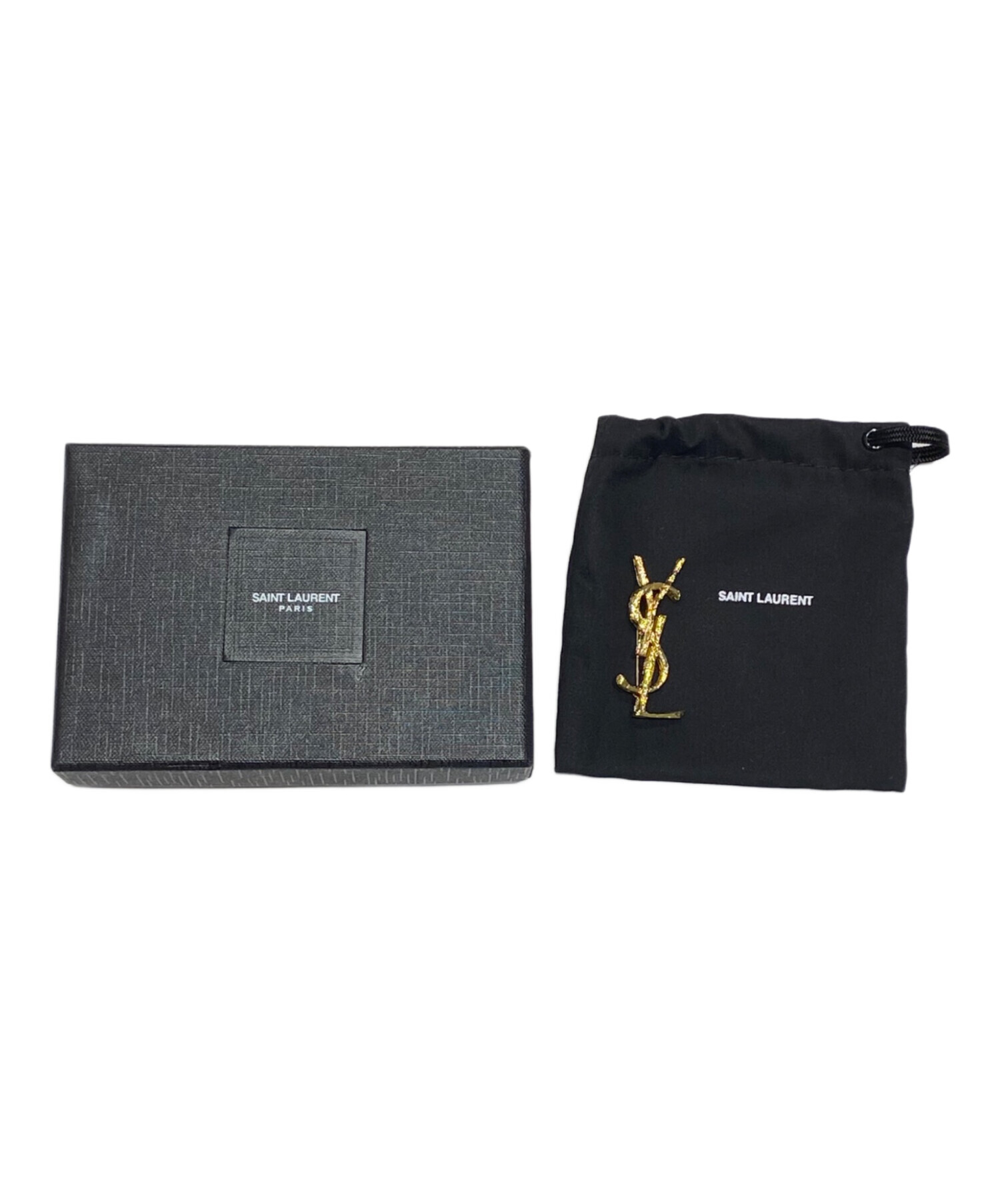 中古・古着通販】SAINT LAURENT (サンローラン) YSLロゴブローチ