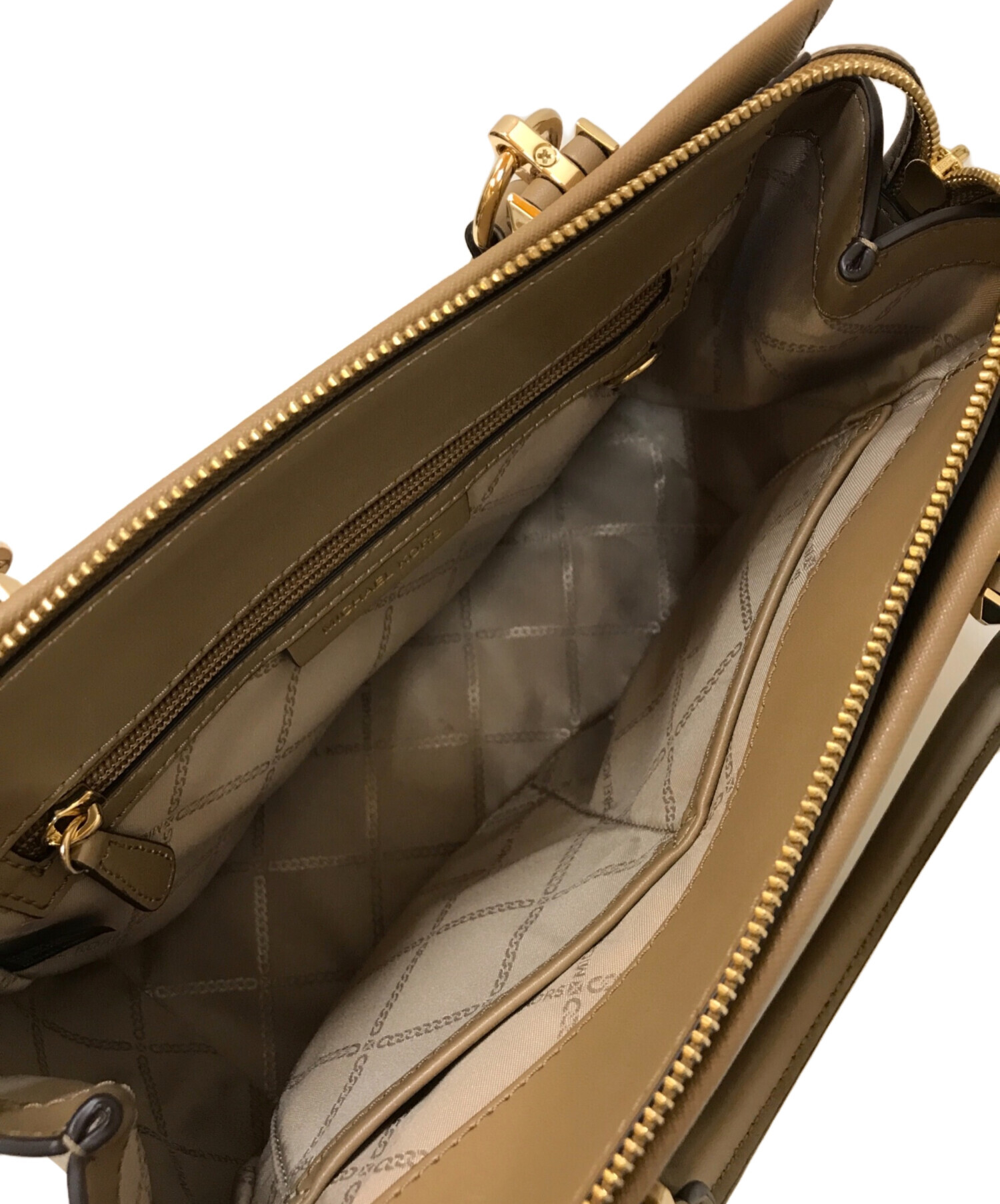 【マイケルコース】マリリン　サッチェル　ハンドバッグ　ベージュ　2way 中古・古着通販】MICHAEL KORS (マイケルコース) MARILYN ミディアム