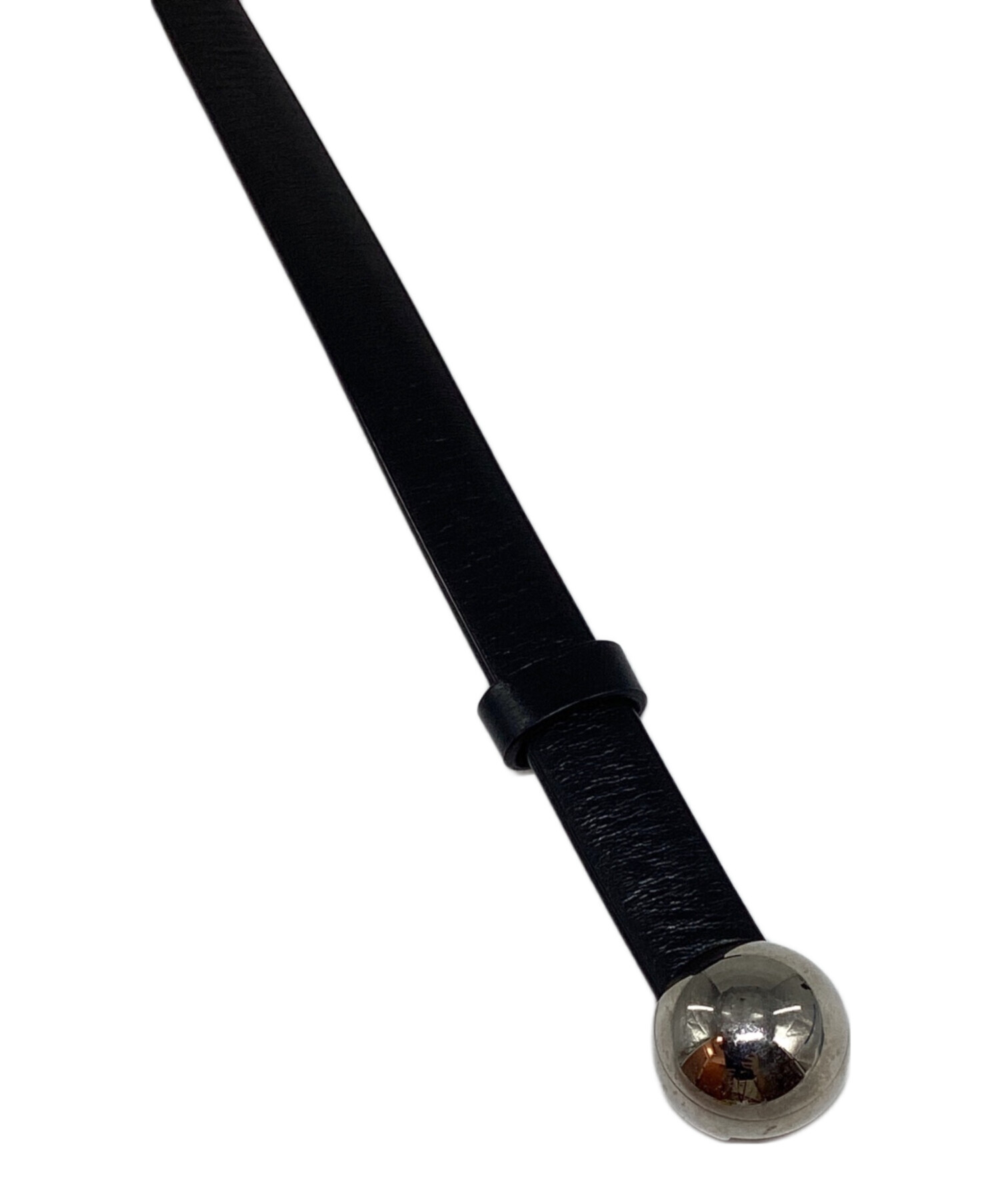 JIL SANDER ジルサンダー ベルト  黒 【古着】【中古】【送料無料】 中古・古着通販】JIL SANDER (ジルサンダー) レザーベルト グレー