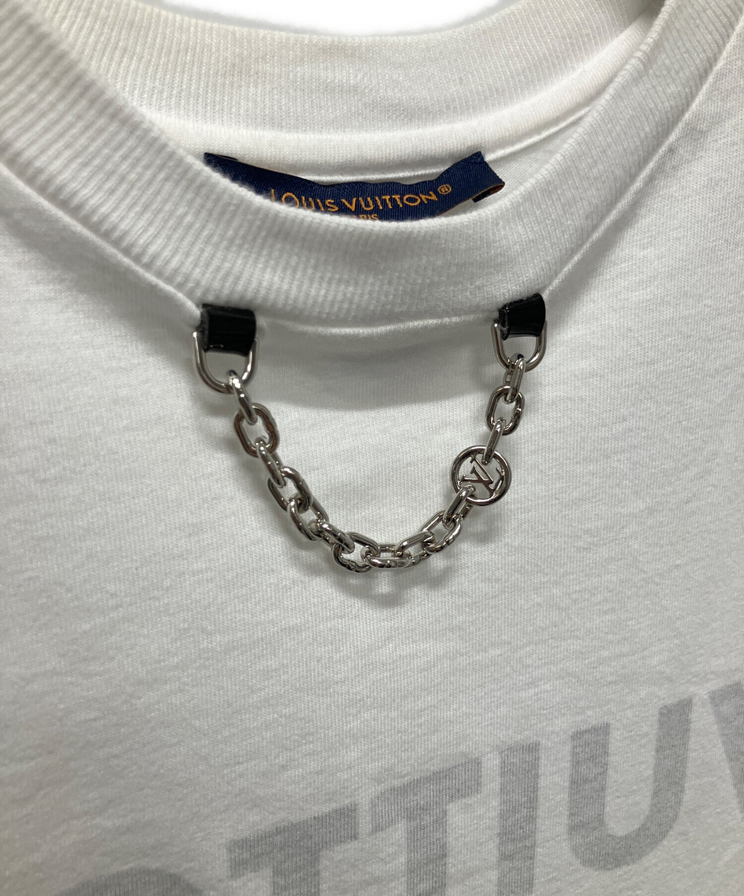 ルイ・ヴィトン LOUIS VUITTON チェーンディテールTシャツ【中古】 LOUIS VUITTON - ルイ・ヴィトン LOUIS VUITTON チェーンディテール