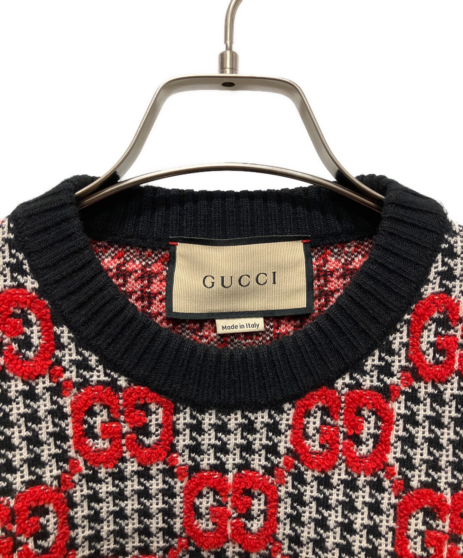 中古・古着通販】GUCCI (グッチ) GGジャガード半袖ウールニット