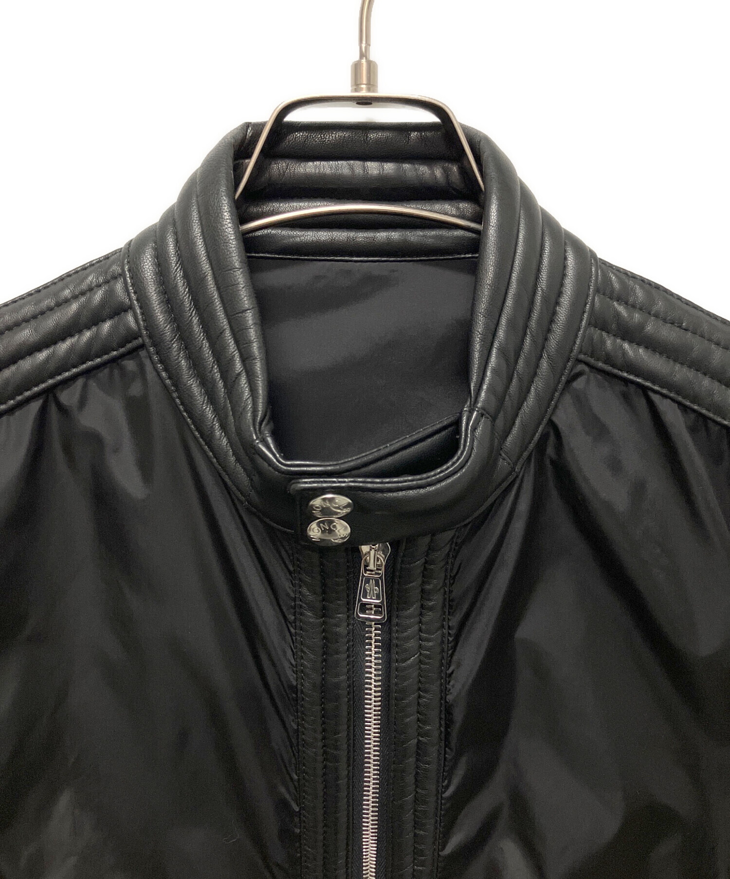 モンクレール　ナイロンジャケット　ライダース　3サイズ　黒　ブラック モンクレール ナイロンジャケット ライダース 3サイズ 黒 ブラック