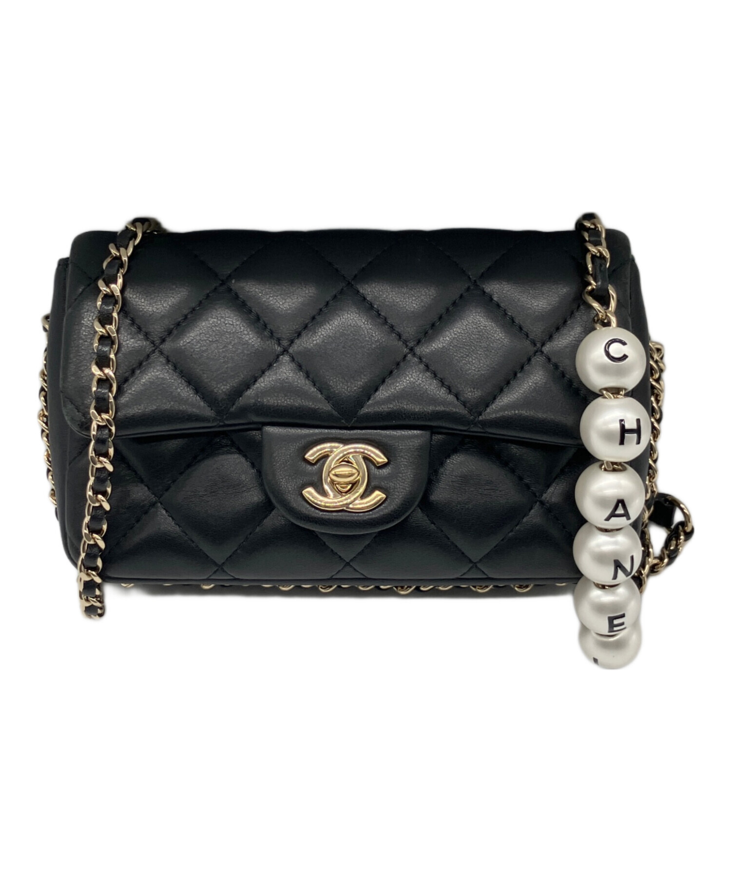 中古・古着通販】CHANEL (シャネル) マトラッセ ロゴストーン スモール