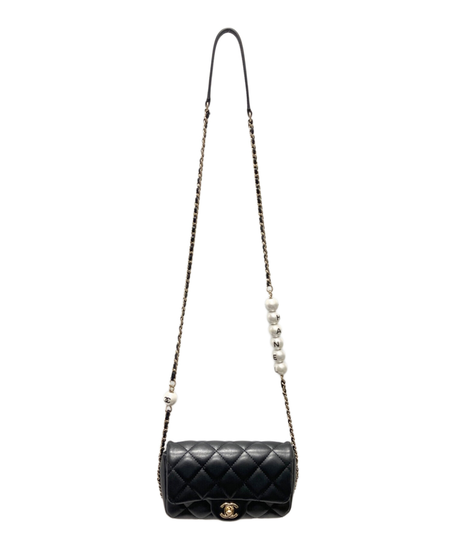 中古・古着通販】CHANEL (シャネル) マトラッセ ロゴストーン スモール
