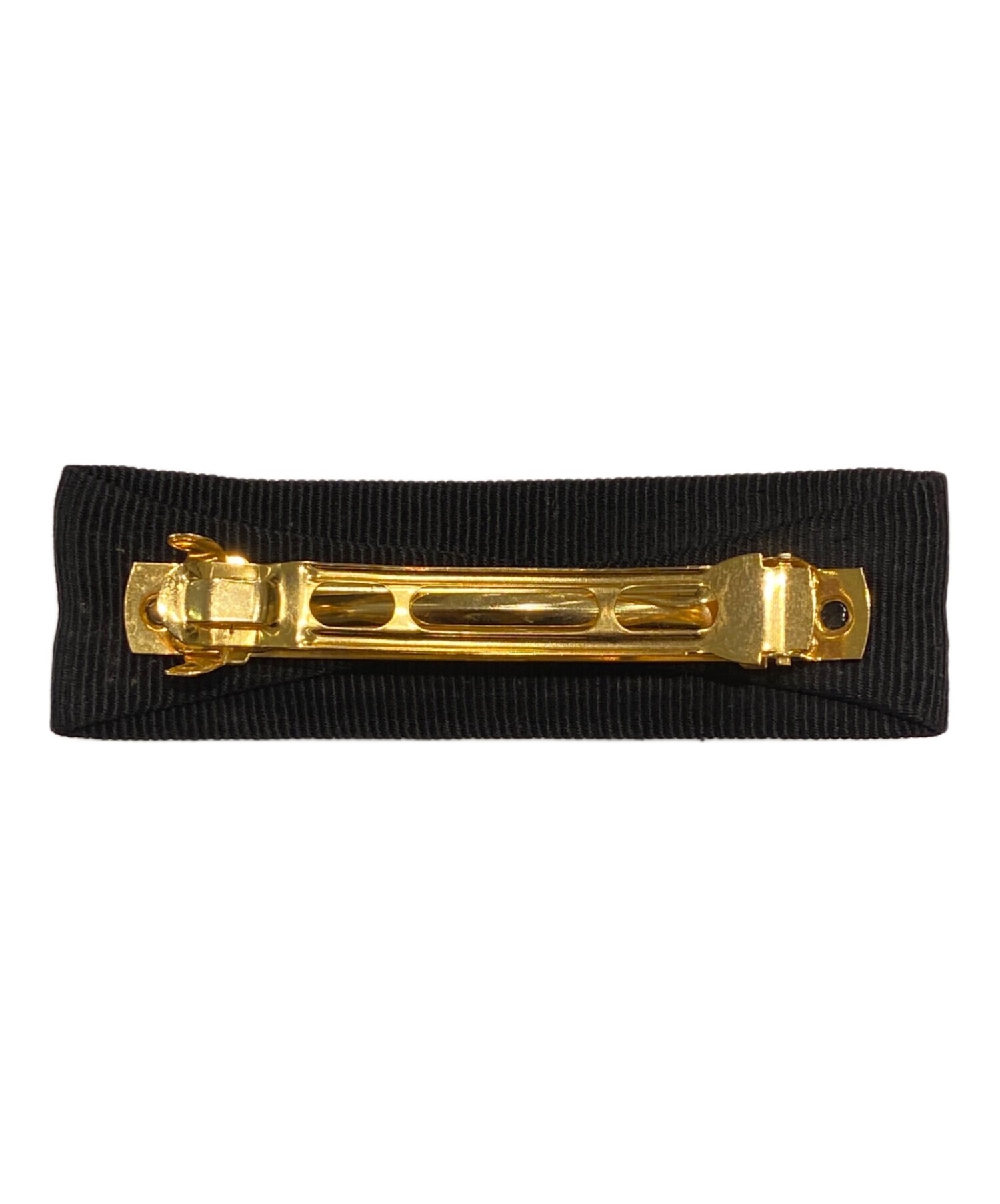 フェラガモ 　ヴァラ　ブラック　ゴールド　リボン　バレッタ　【used】 中古・古着通販】Salvatore Ferragamo (サルヴァトーレ フェラガモ