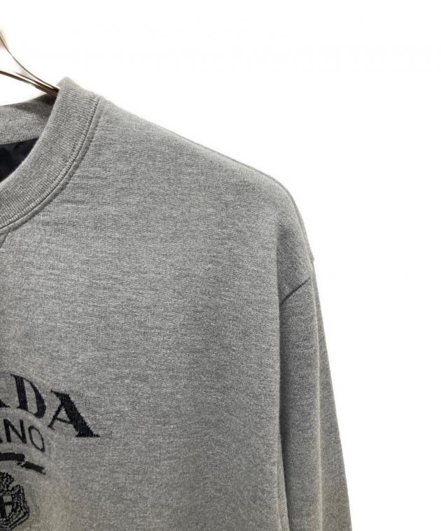 中古・古着通販】PRADA (プラダ) ロゴスウェット グレー サイズ