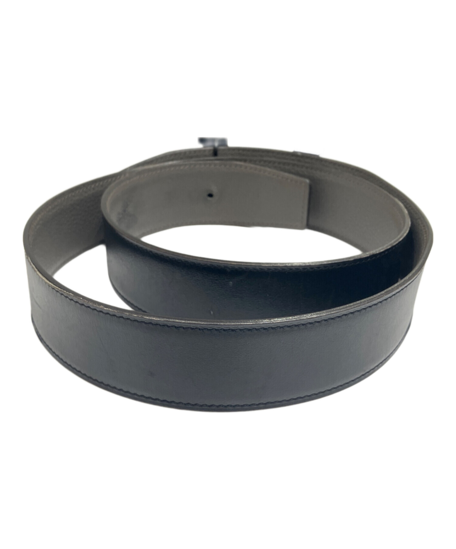 中古・古着通販】HERMES (エルメス) H金具レザーベルト ブラック