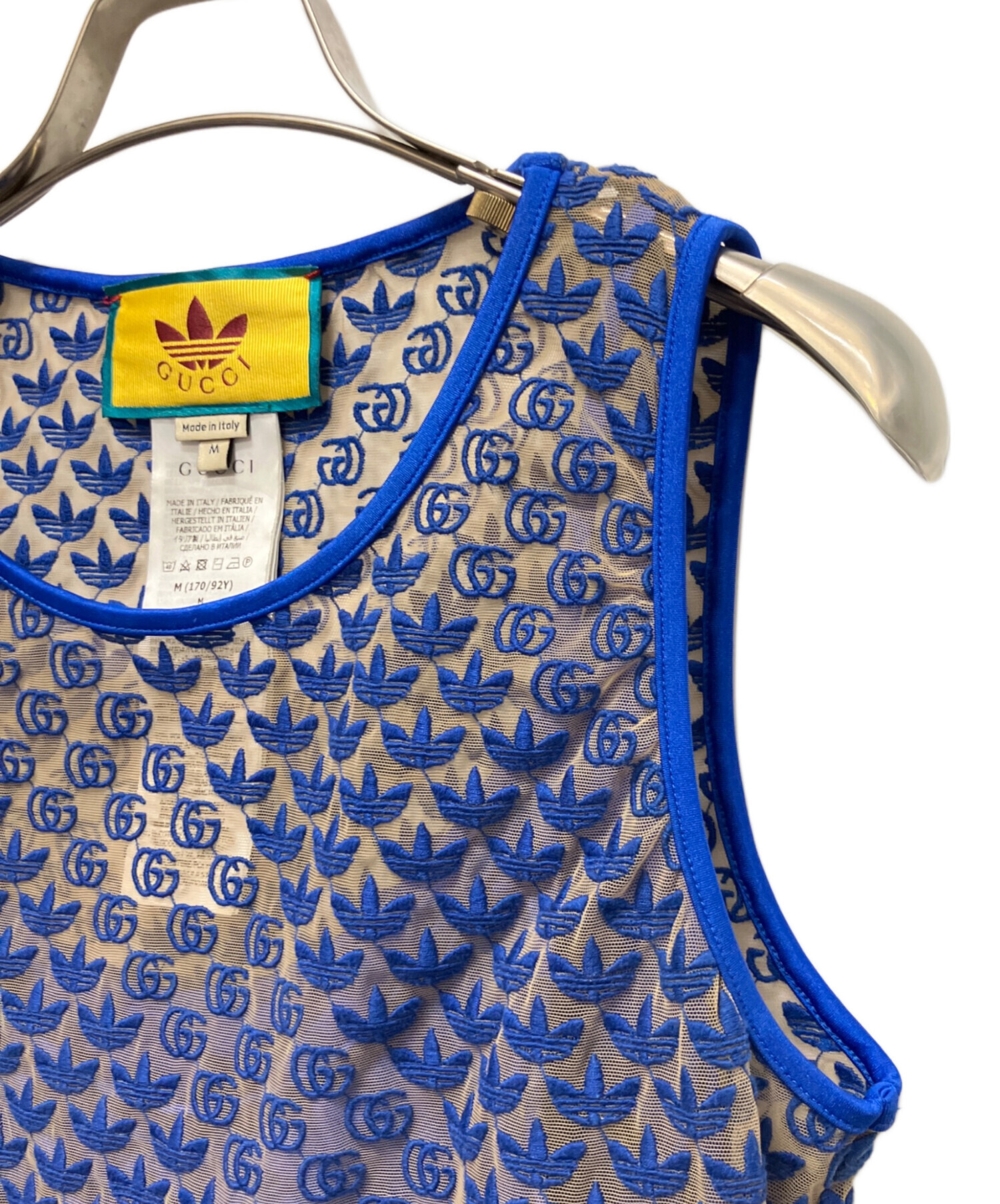 【新品未使用】ADIDAS GUCCI GGロゴ タンクトップ Mサイズ 中古・古着通販】GUCCI (グッチ) adidas (アディダス) シースルー