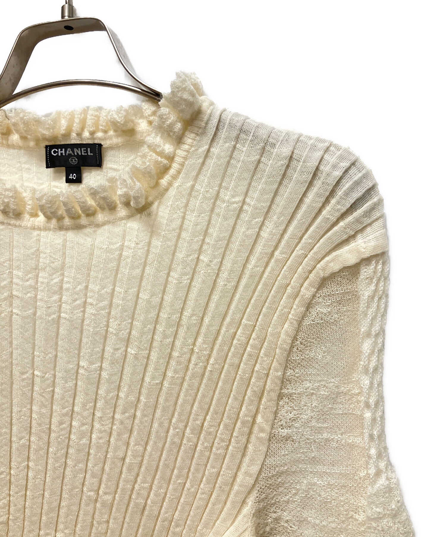 中古・古着通販】CHANEL (シャネル) バルーンニット アイボリー サイズ 