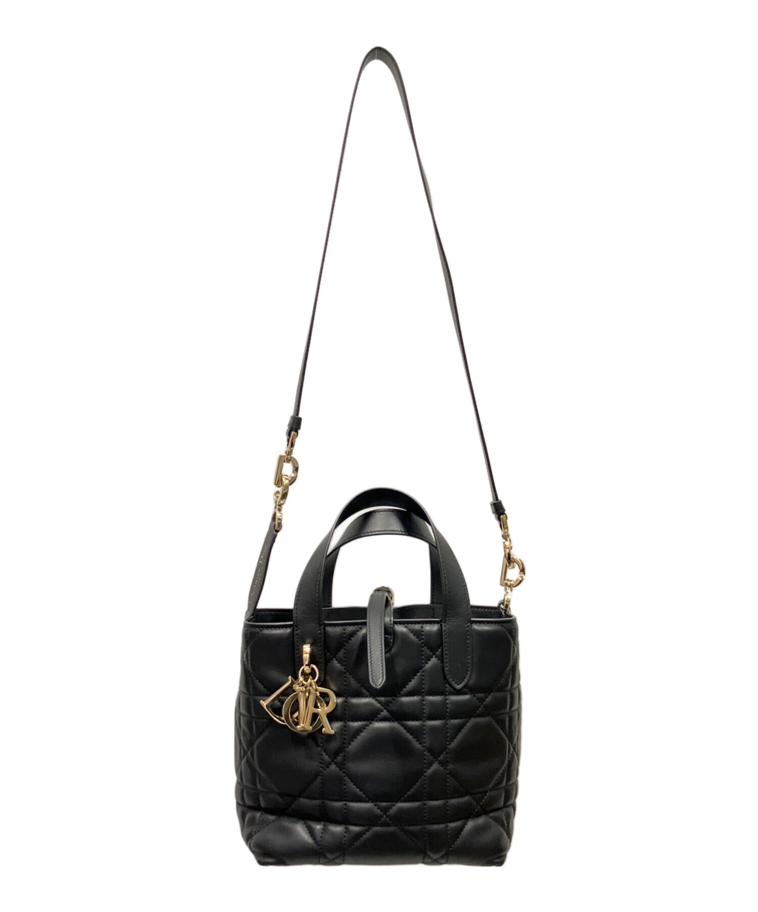 Christian Dior ディオール カーフレザーハンドバッグ ターンロック Christian Dior ディオール カーフレザーハンドバッグ ターンロック