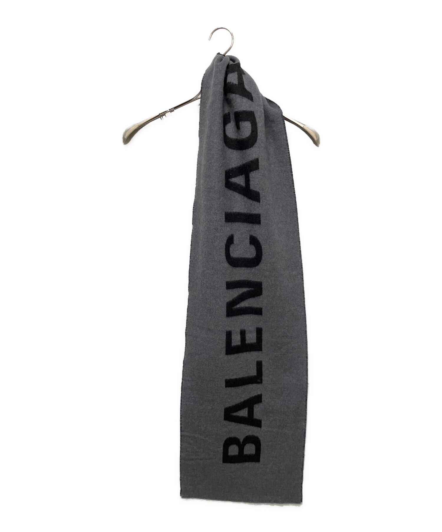 中古・古着通販】BALENCIAGA (バレンシアガ) ロゴマフラー グレー