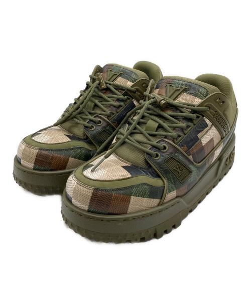 Louis Vuitton グリーンチェック スニーカー 中古・古着通販】LOUIS VUITTON (ルイ ヴィトン) スニーカー グリーン