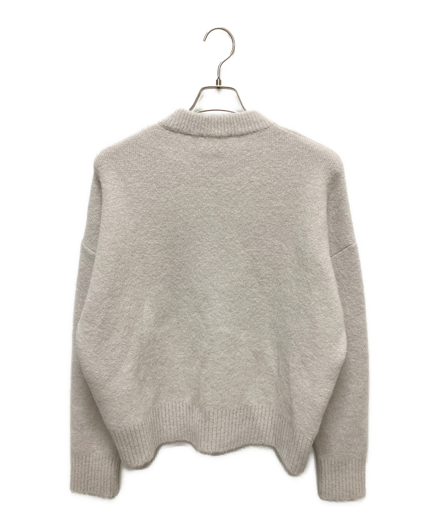 AMI alexandre mattiussi  アミアレクサンドルマテュッシ  サイズ:不明 アルパカクルーネックニット    グレー レディース / 240001193037 AMI Alexandre Mattiussi ami paris アミパリス セーター OFF WHITE