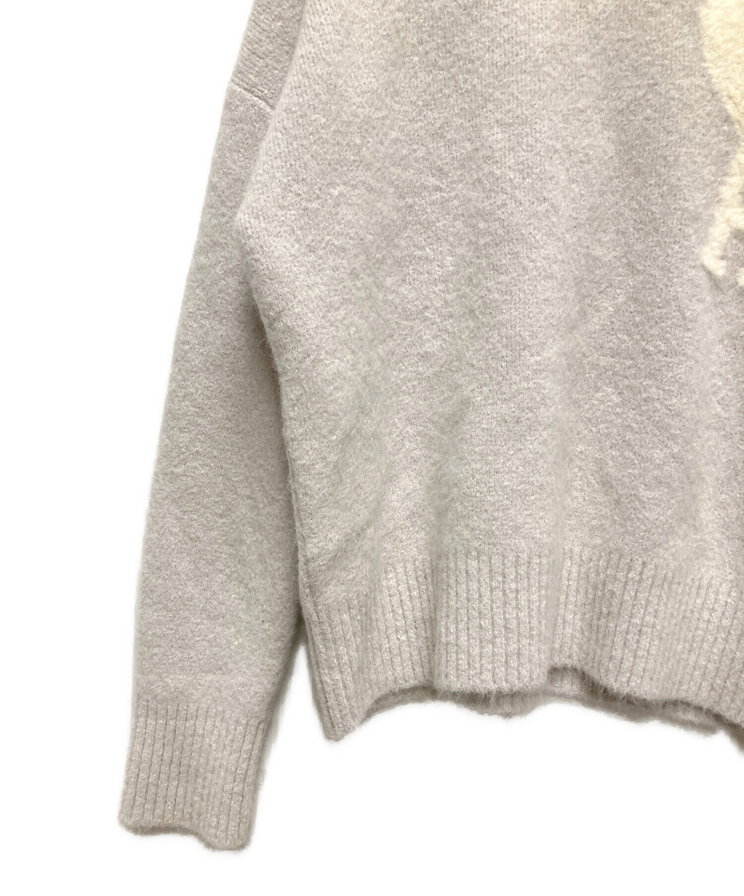 AMI alexandre mattiussi  アミアレクサンドルマテュッシ  サイズ:不明 アルパカクルーネックニット    グレー レディース / 240001193037 AMI Alexandre Mattiussi ami paris アミパリス セーター OFF WHITE