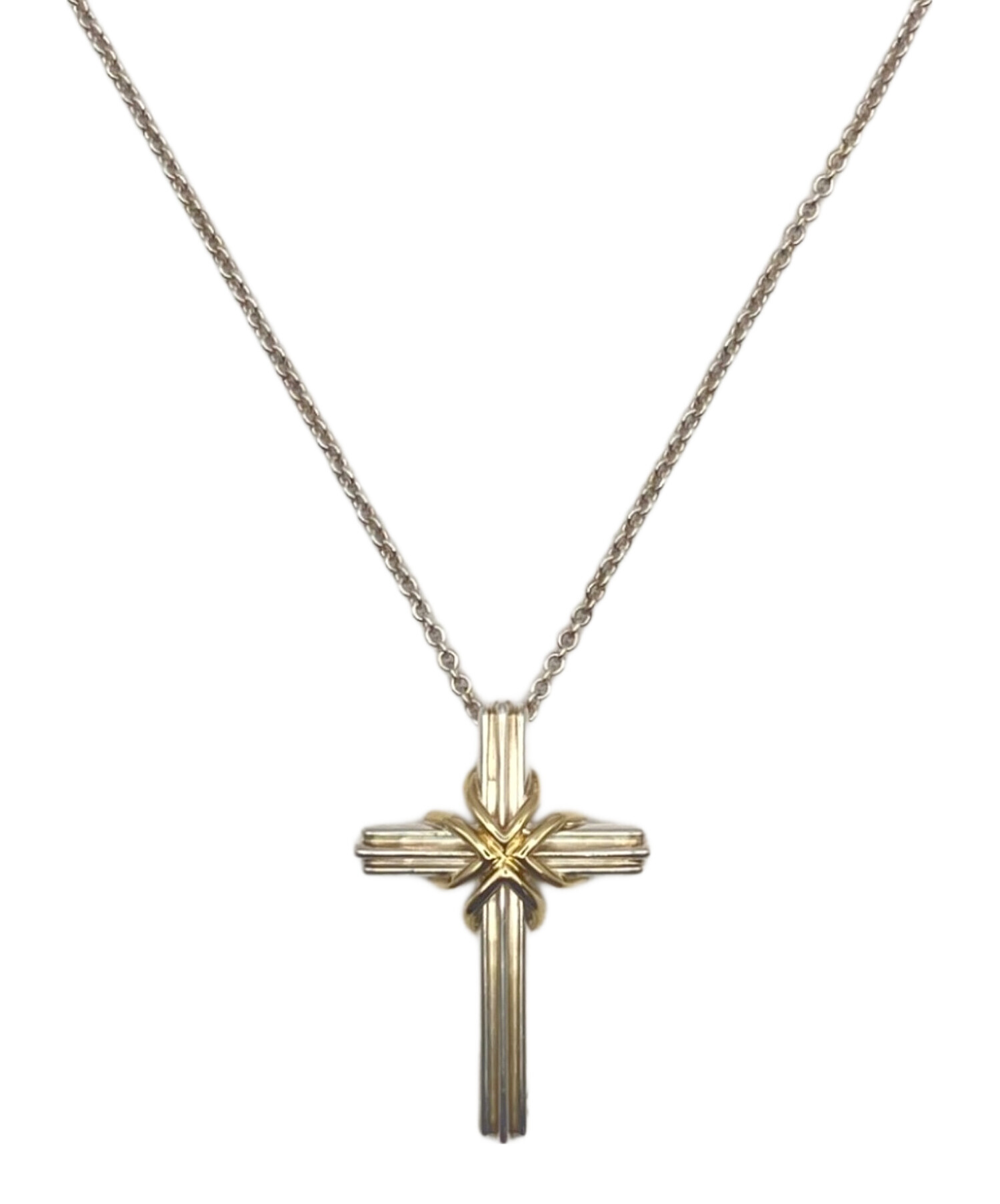 ●SALE●【ティファニー】シグネチャー　クロス　コンビ　ペンダント　2340 ティファニー tiffany&co Tiffany シグネチャークロス クロス 十字架