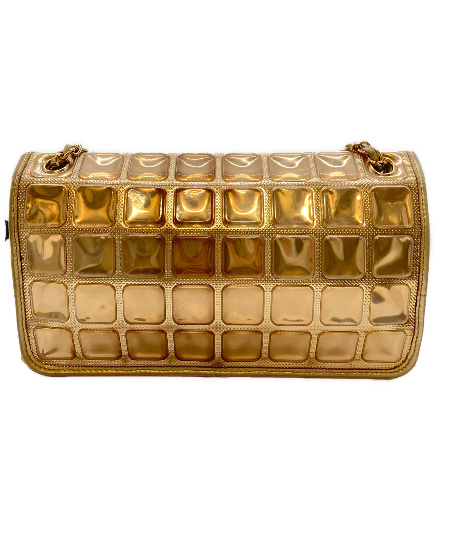 CHANEL アイスキューブ ゴールド Wチェーン ショルダーバッグ レア CHANEL（シャネル）“アイスキューブ”ショルダーバッグのご紹介です