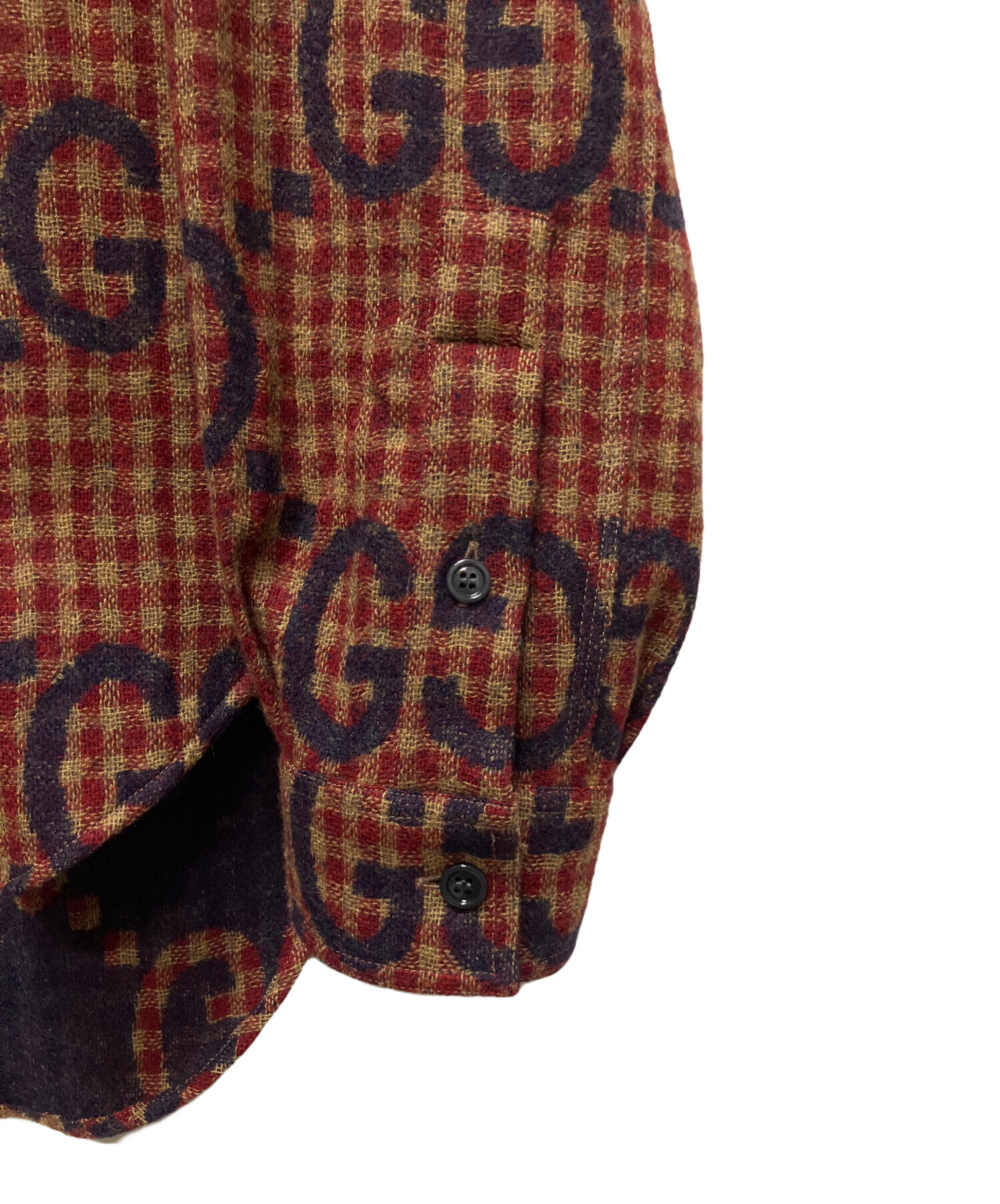 【クリーニング済み】超美品 GUCCI 長袖襟シャツ Yahoo!オークション -「(gucci グッチ) (ピンク 水色 ブルー