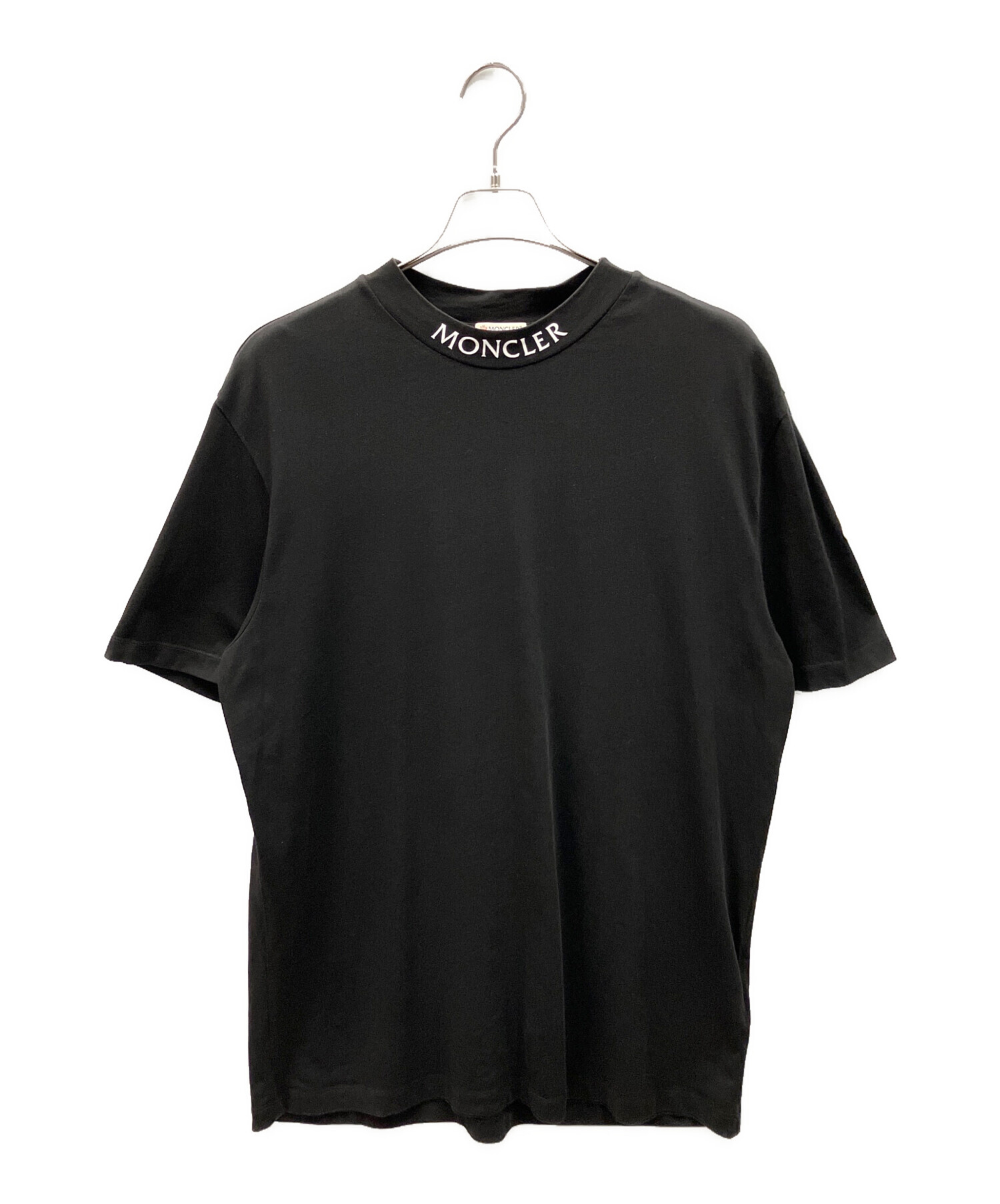 中古・古着通販】MONCLER (モンクレール) ネックロゴTシャツ ブラック 