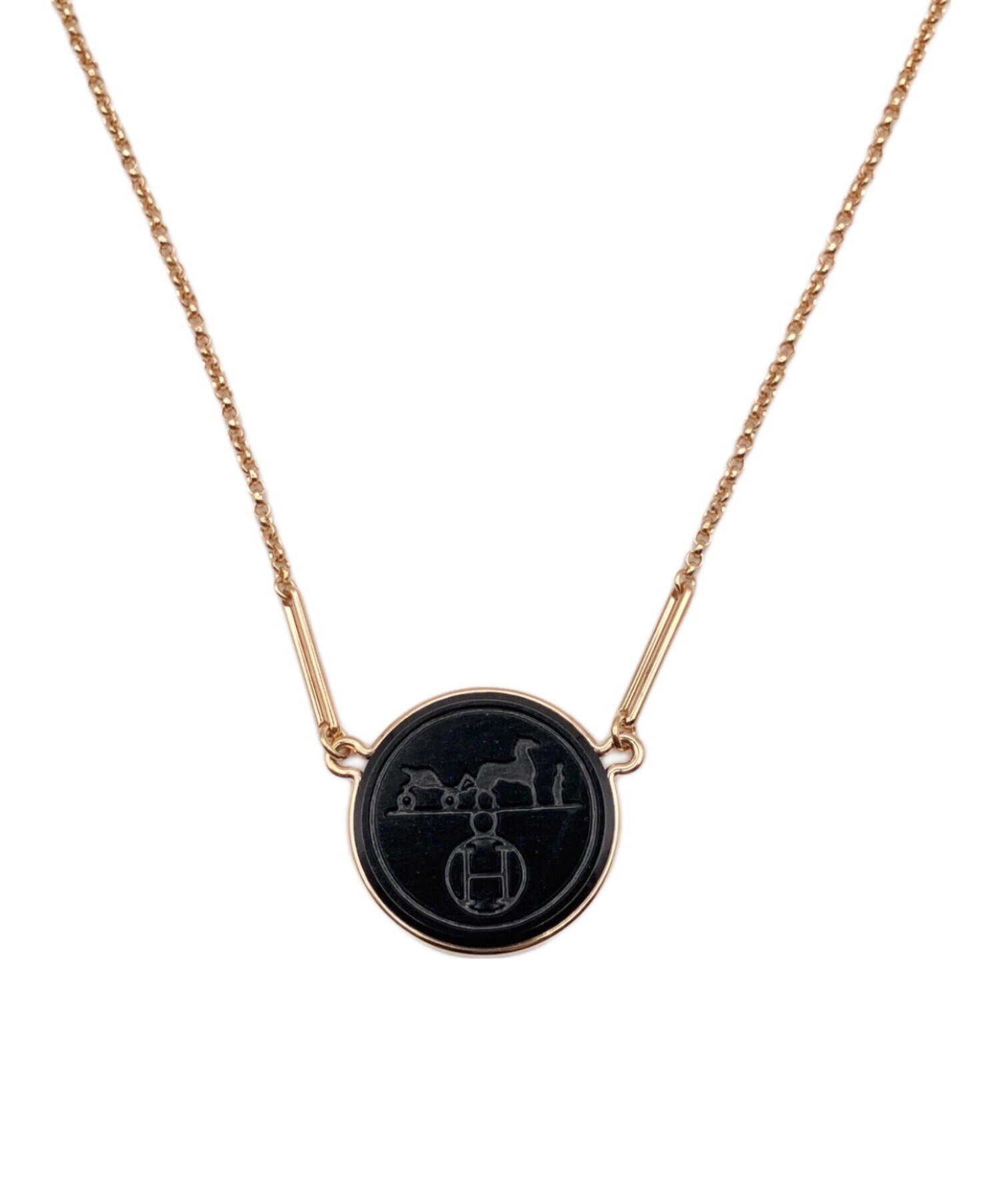 HERMES エルメス ペンダントトップ HERMES ファランドールPM ローズ H221303B ペンダント アクセサリー