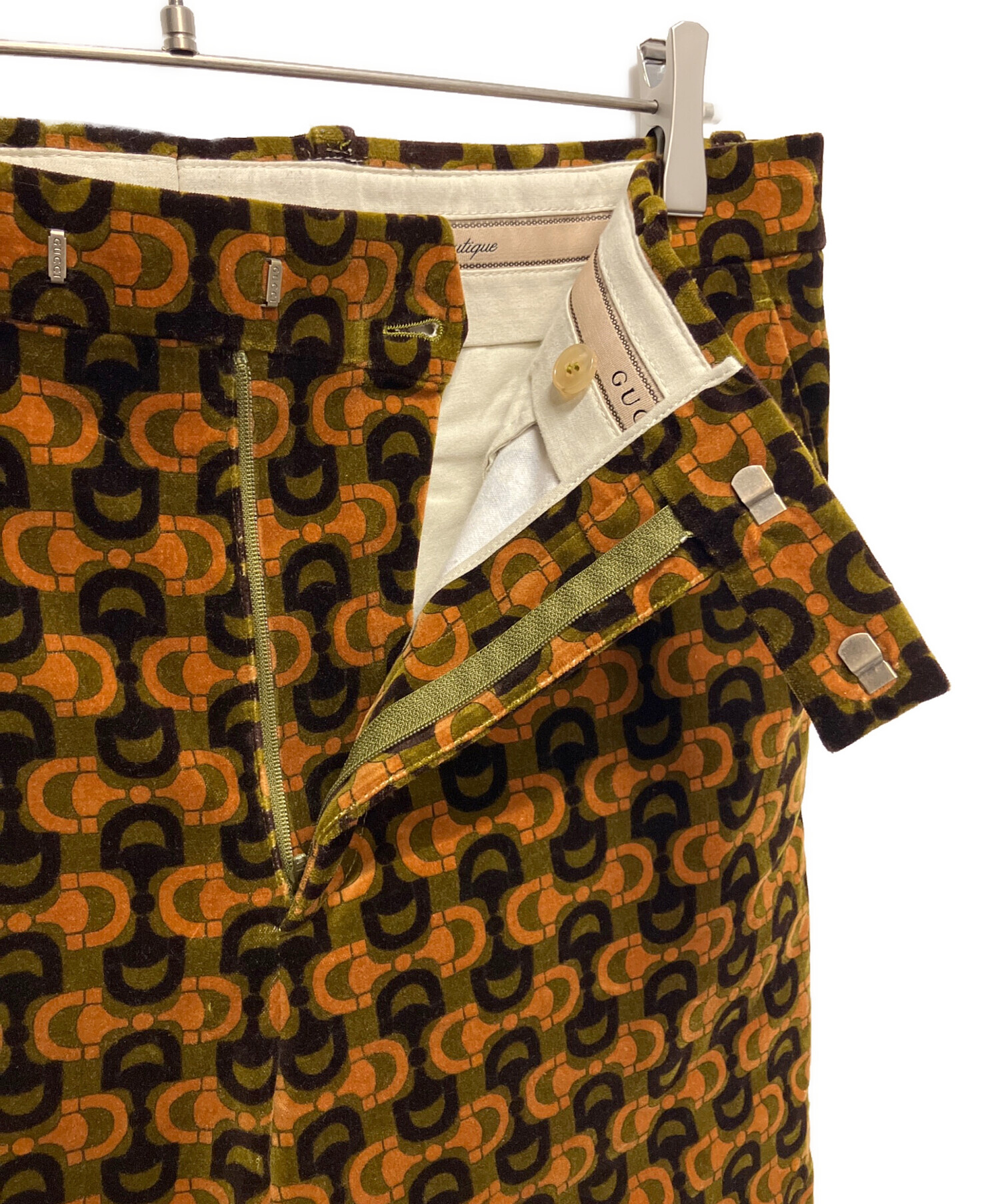 中古・古着通販】GUCCI (グッチ) 100周年 総柄ベロアフレアパンツ