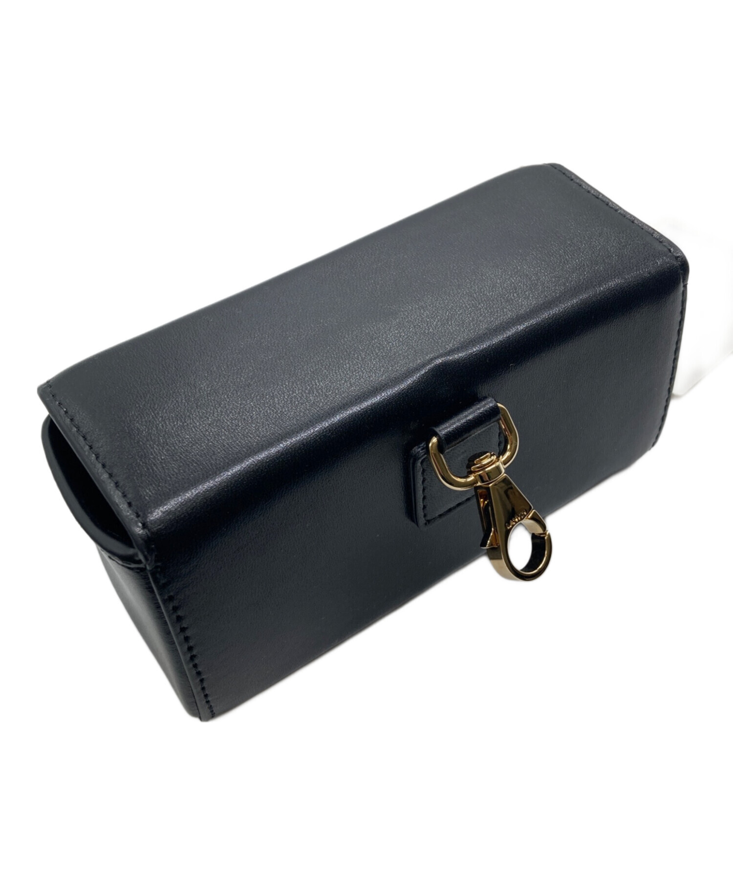 中古・古着通販】LANVIN (ランバン) ロゴプレートミニバッグ ブラック 