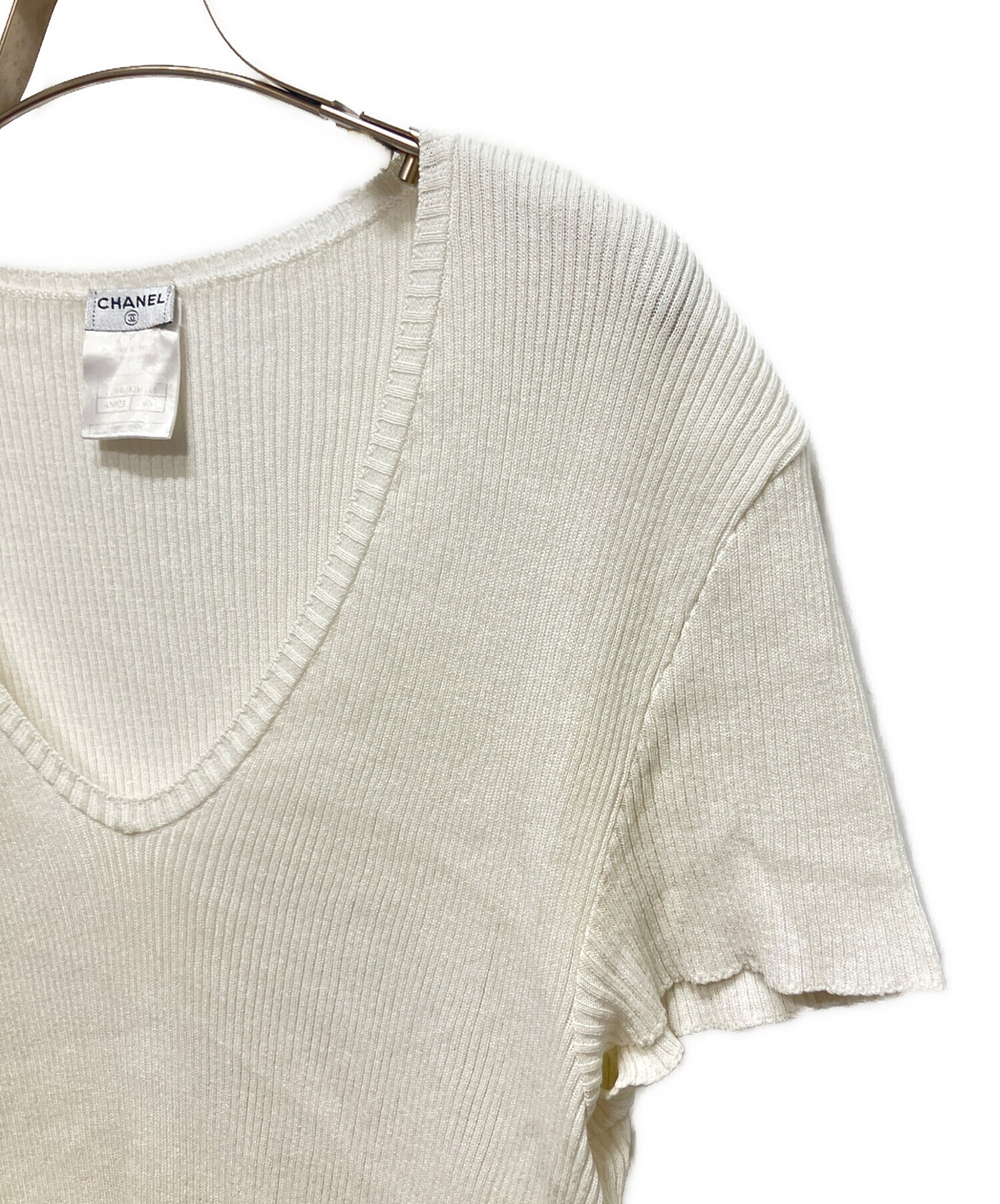 中古・古着通販】CHANEL (シャネル) 半袖ブラウス/サマーニット