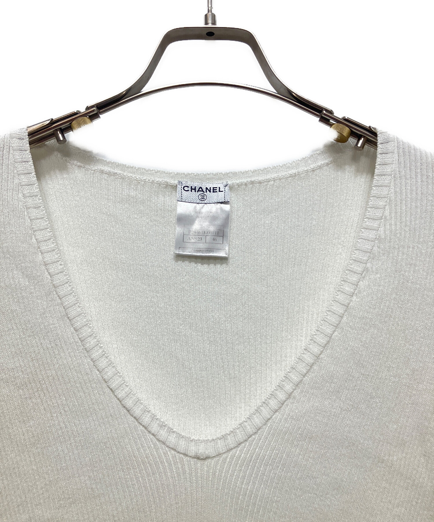 中古・古着通販】CHANEL (シャネル) 半袖ブラウス/サマーニット