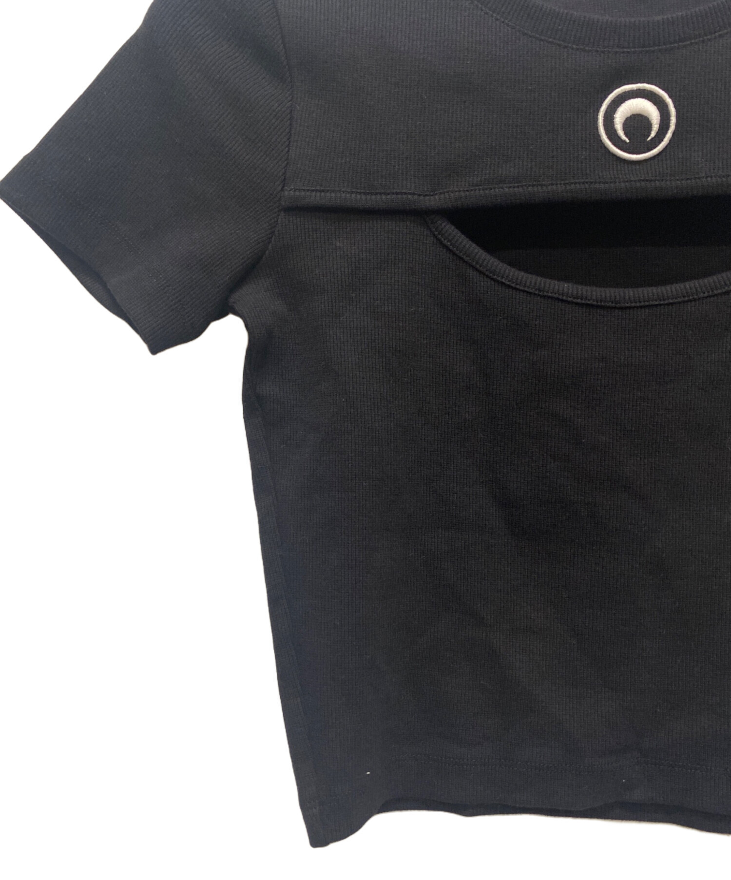 MARINE SERRE マリーンセル Tシャツ・カットソー M 黒 【古着】【中古】 中古・古着通販】MARINE SERRE (マリーンセル) Tシャツ ブラック