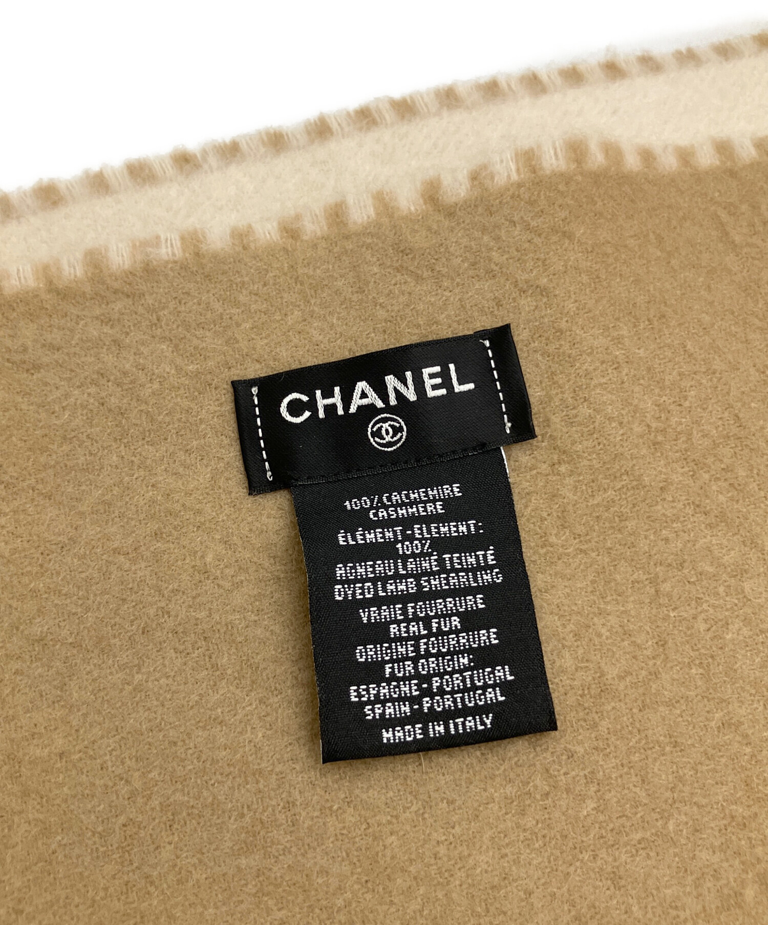 中古・古着通販】CHANEL (シャネル) ココマークロゴ カシミアマフラー