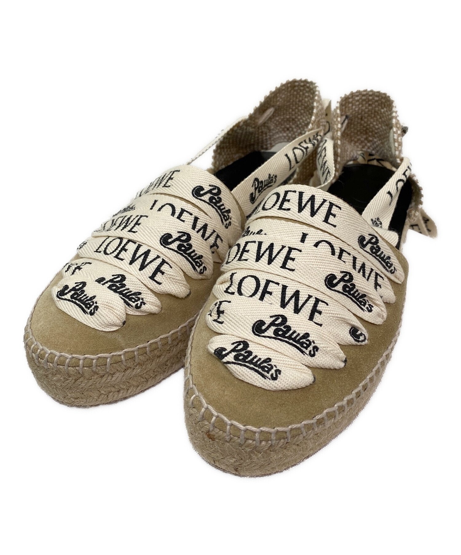 中古・古着通販】LOEWE (ロエベ) エスパドリーユ ベージュ サイズ:39 