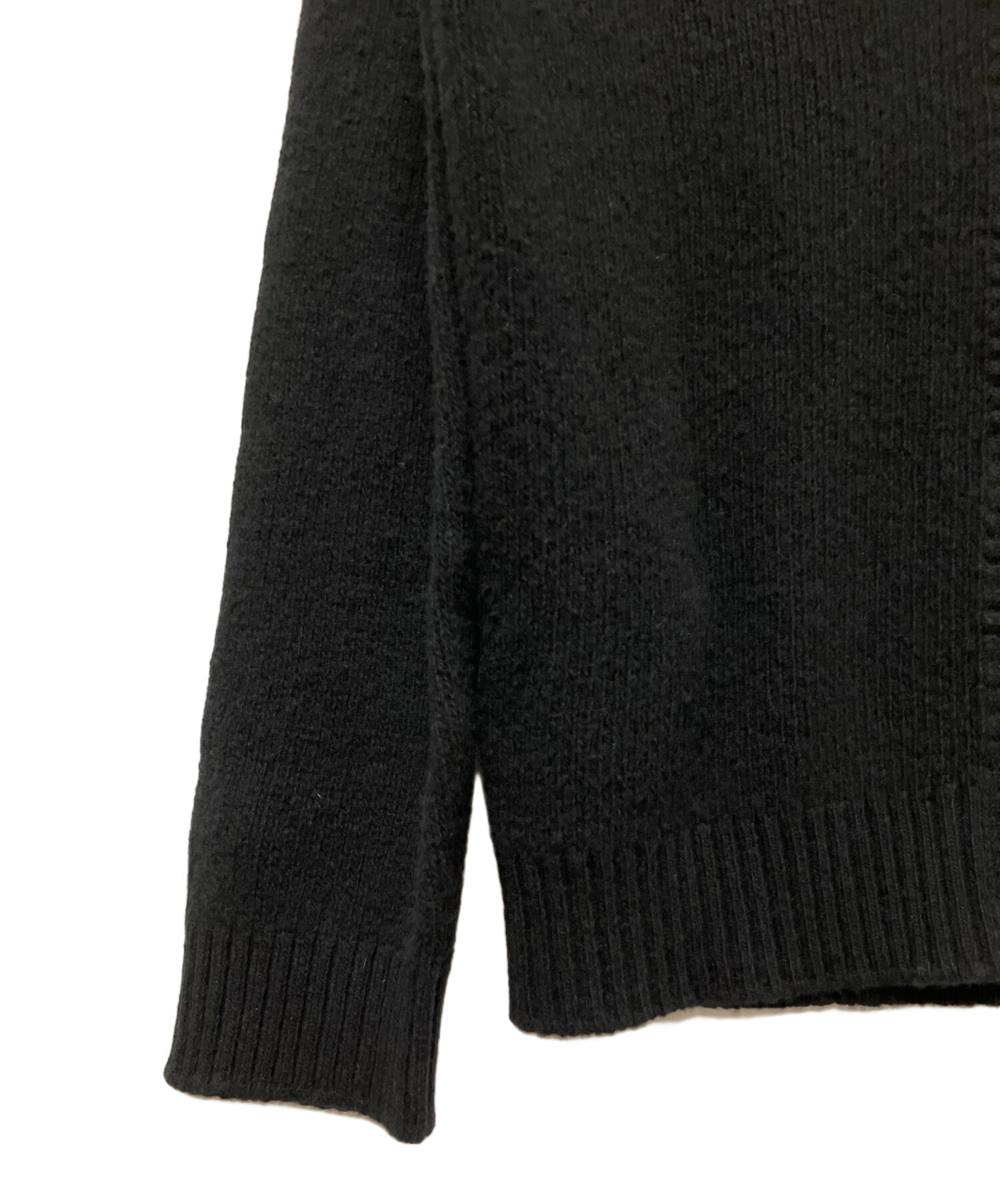 中古・古着通販】PRADA (プラダ) カシミア混ロゴカーディガン ブラック