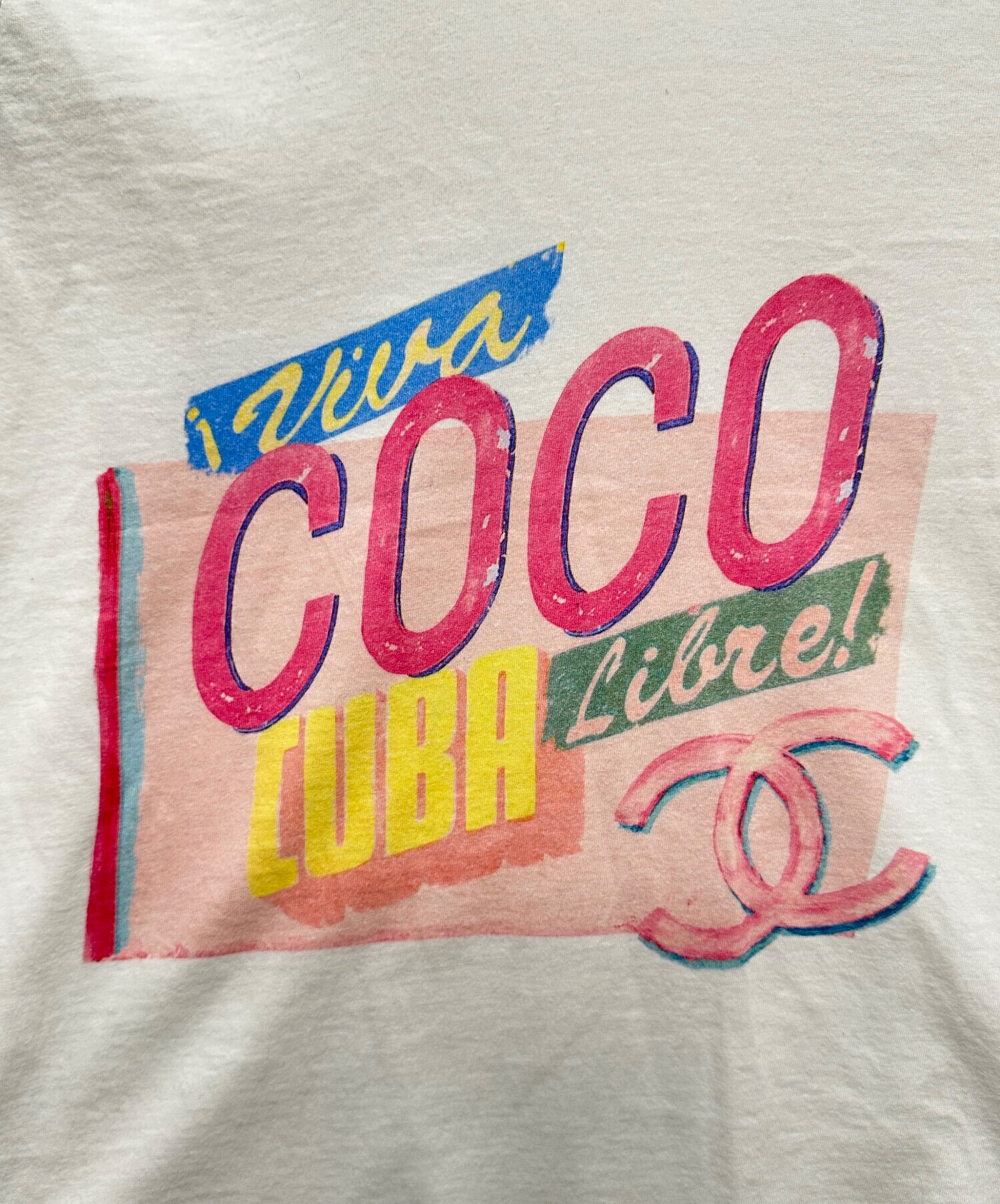 80's CHANEL シャネル 刺繍ロゴ シングルステッチ リンガー Tシャツ 中古・古着通販】CHANEL (シャネル) リンガーTシャツ P55821K07323
