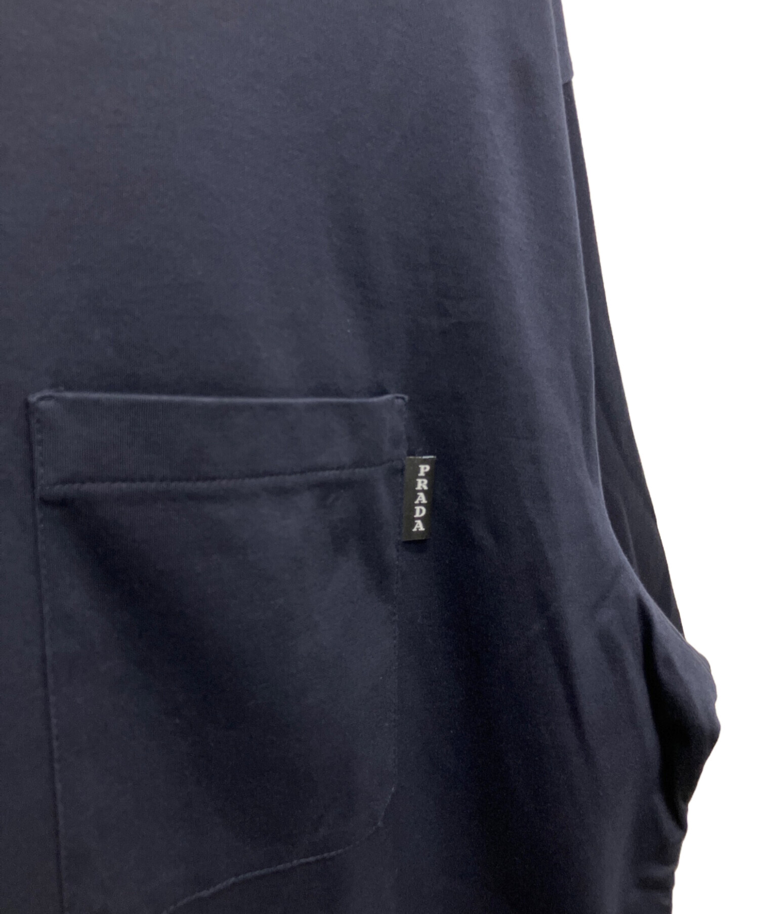 中古・古着通販】PRADA (プラダ) ポケットロゴTシャツ ネイビー サイズ