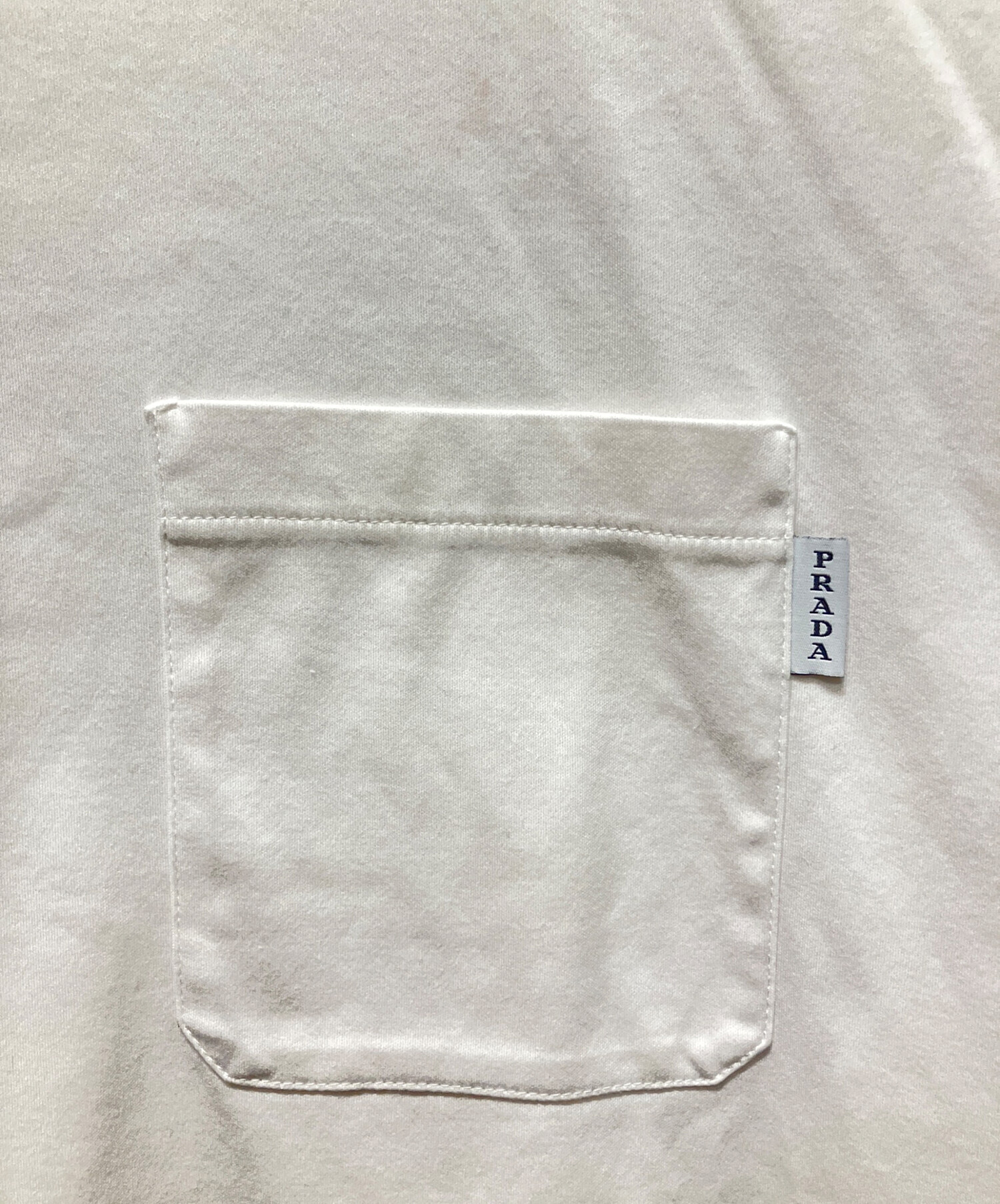 中古・古着通販】PRADA (プラダ) ポケットロゴTシャツ ホワイト サイズ 
