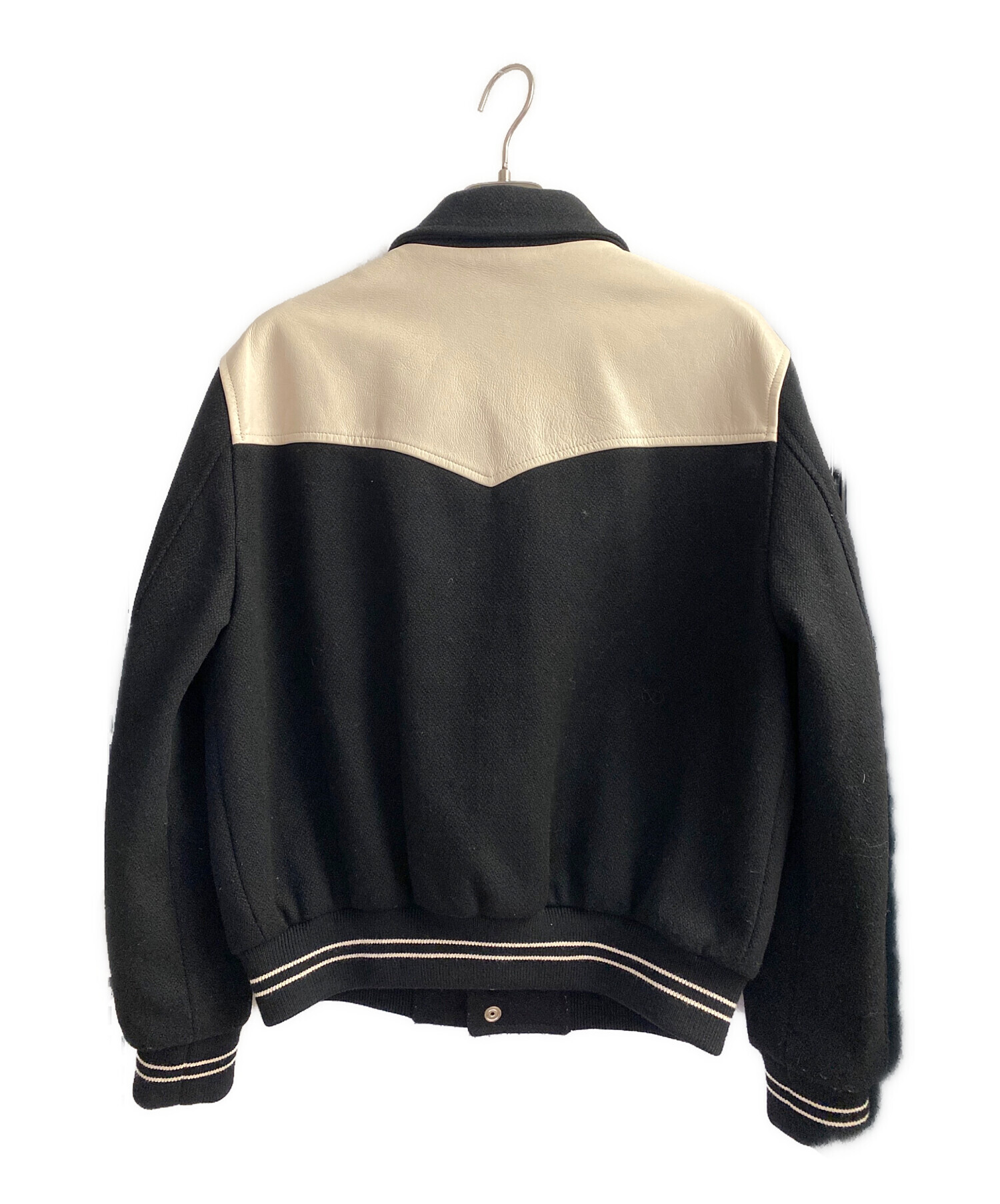 中古・古着通販】CELINE (セリーヌ) レザーカウボーイヨーク切替ウール