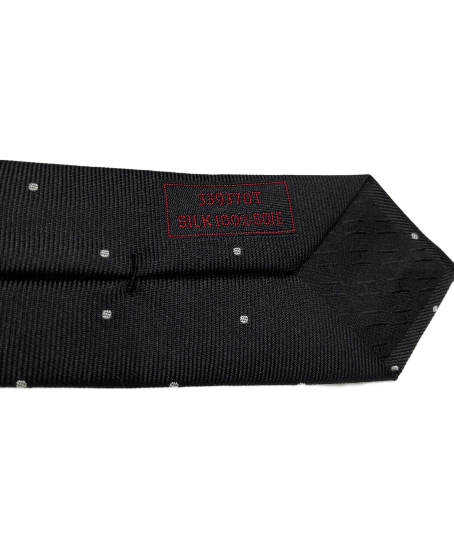 中古・古着通販】HERMES (エルメス) シルクネクタイ ブラック サイズ
