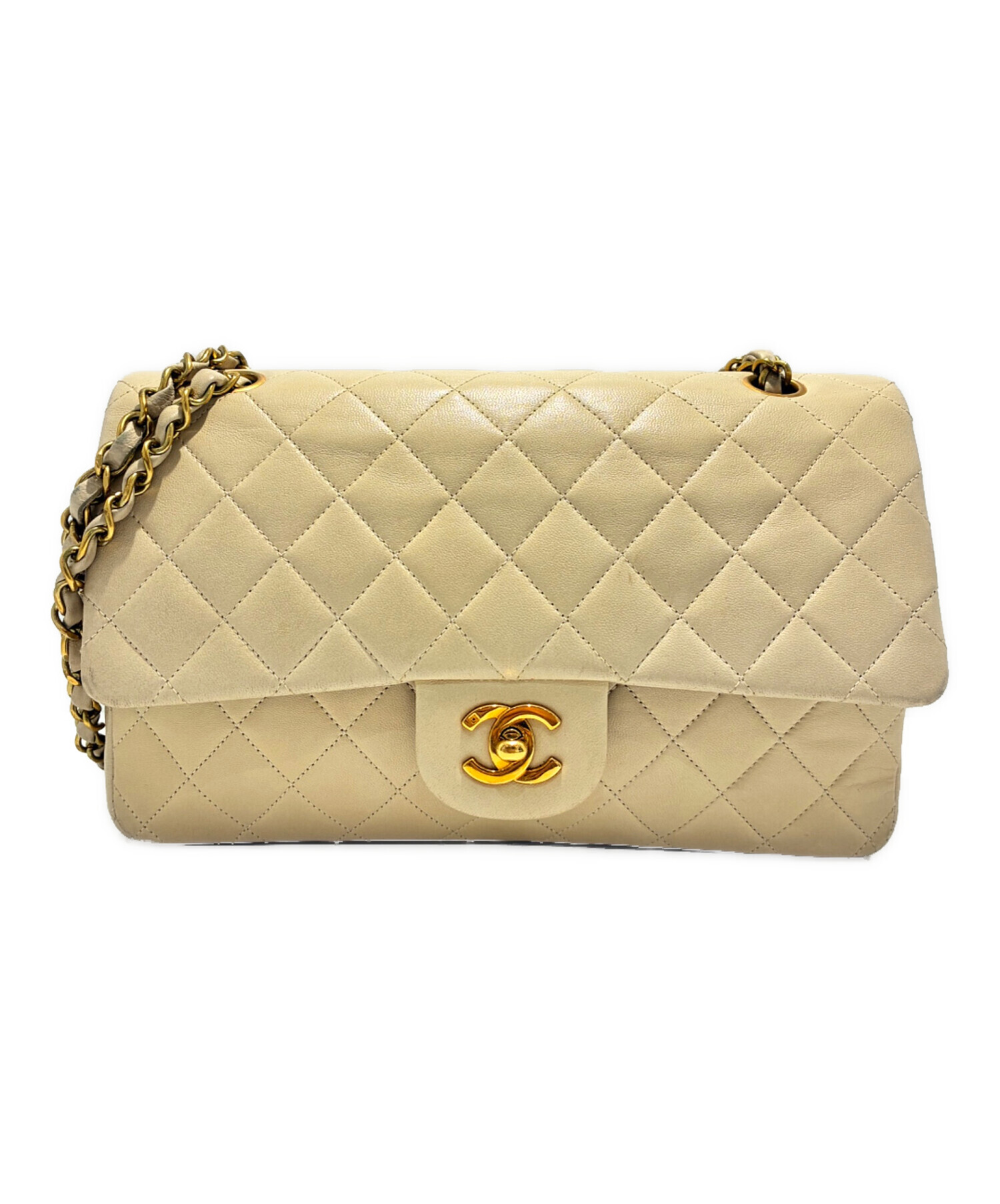 CHANEL シャネル マトラッセ25 クラシックフラップバッグ ベージュ