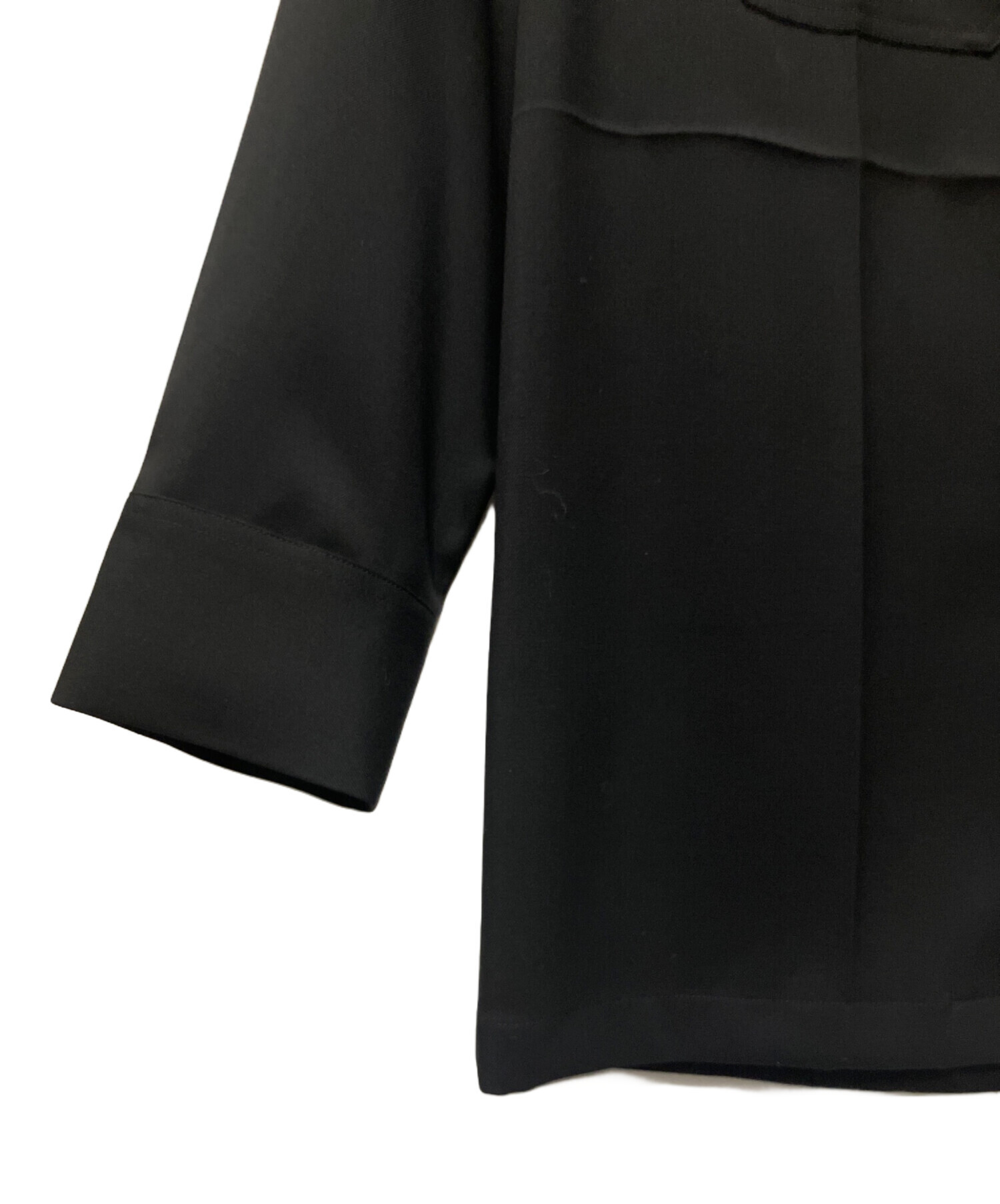 JIL SANDER ジルサンダー ブラウス M 黒 【古着】【中古】【送料無料】 JIL SANDER - JIL SANDER ジルサンダー ブラウス XS 黒 【古着】【中古
