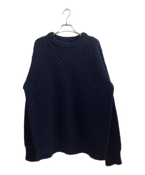 中古・古着通販】JIL SANDER (ジルサンダー) ワッフルニット ネイビー