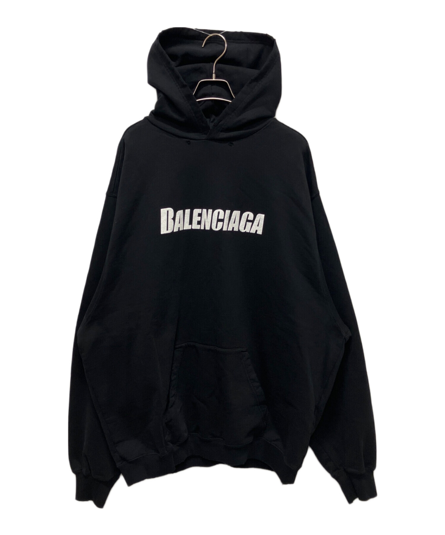 balenciaga バレンシアガ　デストロイ　ニット　S 中古・古着通販】BALENCIAGA (バレンシアガ) デストロイ加工ロゴ