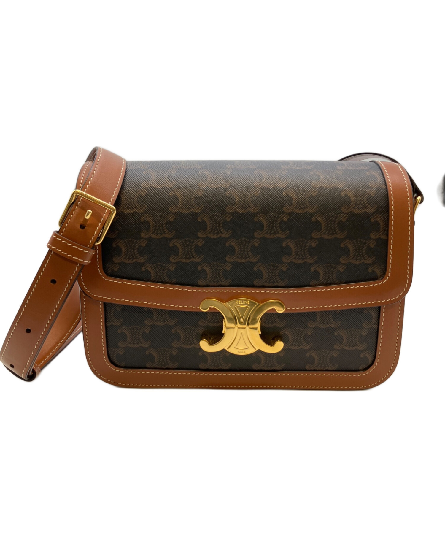 【新品未使用】限定SALE CELINE クラシック トリオンフバッグ 中古・古着通販】CELINE (セリーヌ) クラシック トリオンフ ティーン