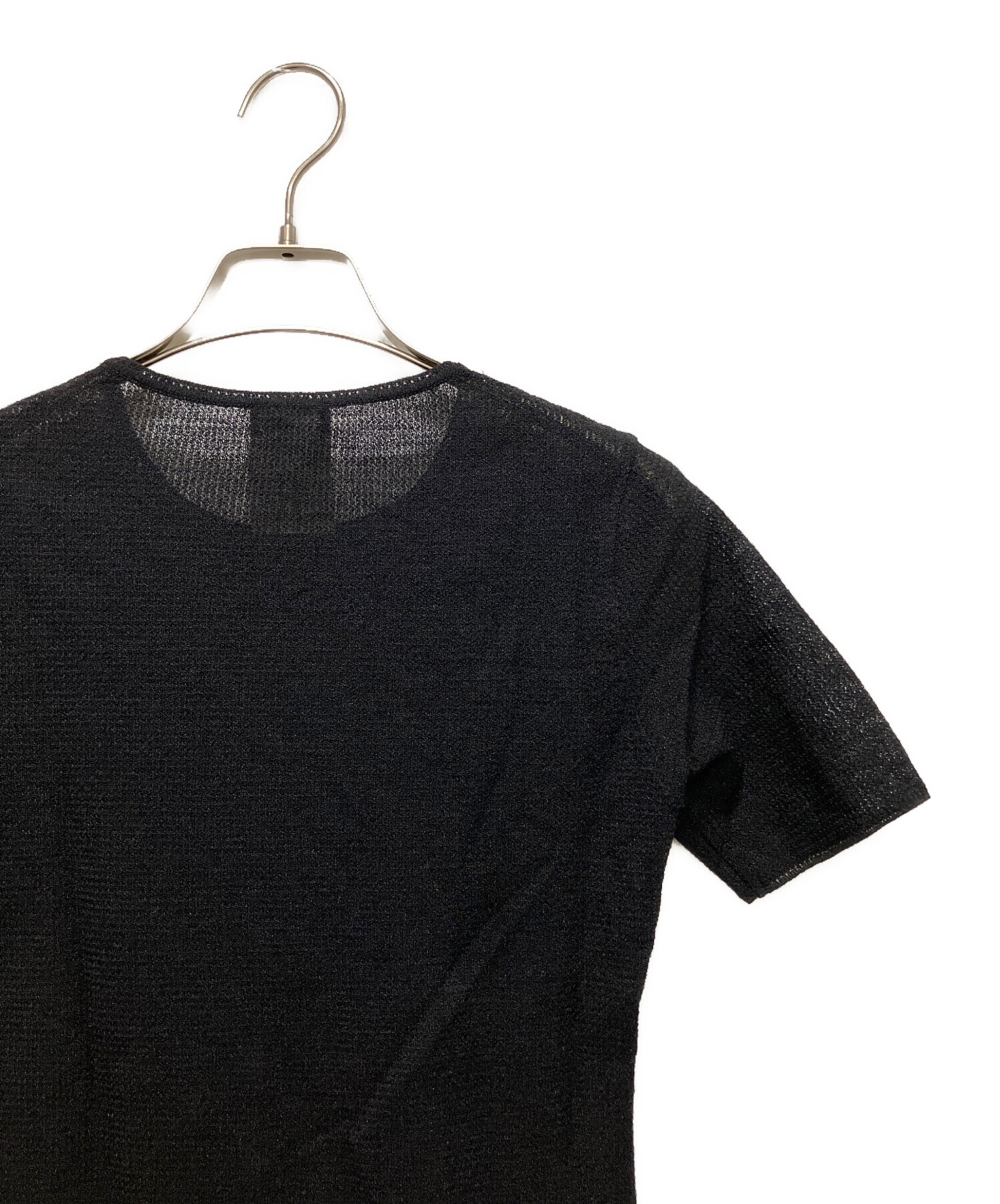 中古・古着通販】CHANEL (シャネル) メッシュロゴカットソー ブラック